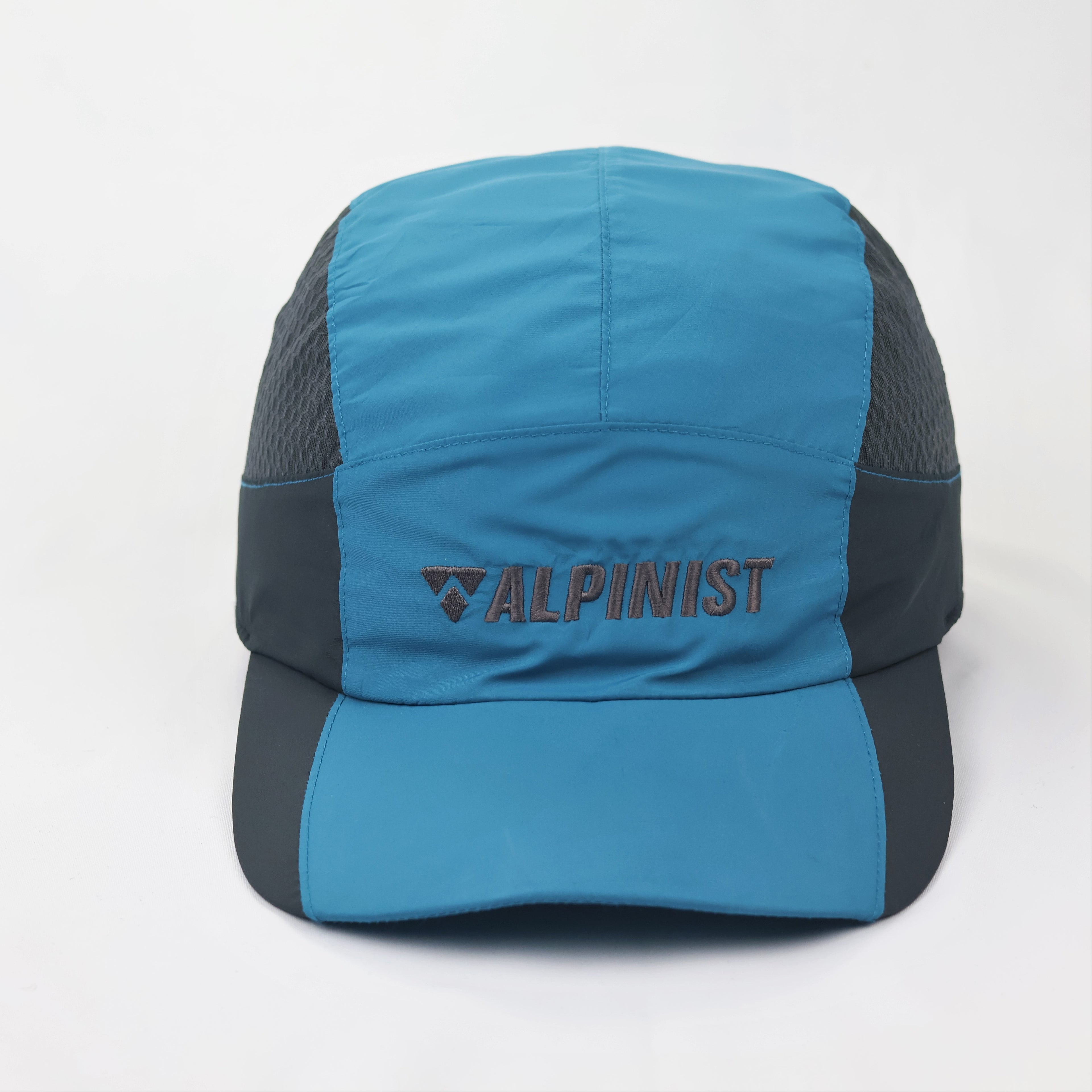 Alpinist Outdoor Technical Thrifted Running Cap – Blue & Grey Breathable Mesh Hat