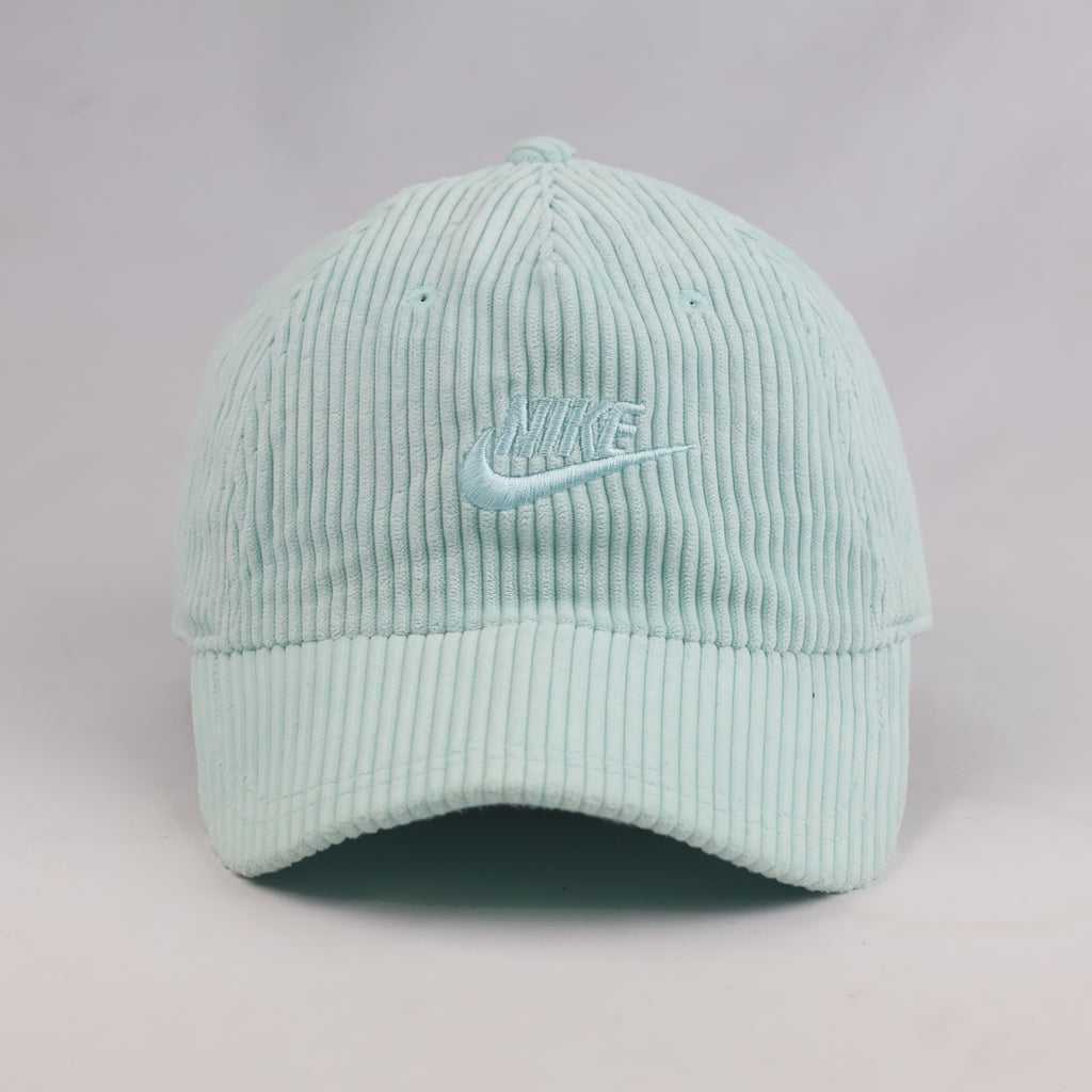 Thrifted Pastel Mint Nike Corduroy Baseball Cap – Unisex Size S/M 56–57 cm | 10625