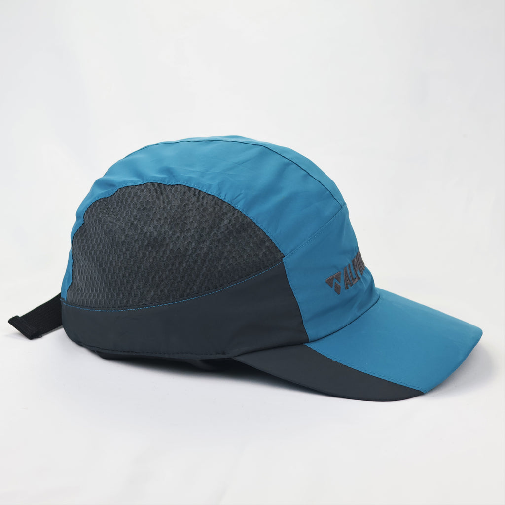 Alpinist Outdoor Technical Thrifted Running Cap – Blue & Grey Breathable Mesh Hat