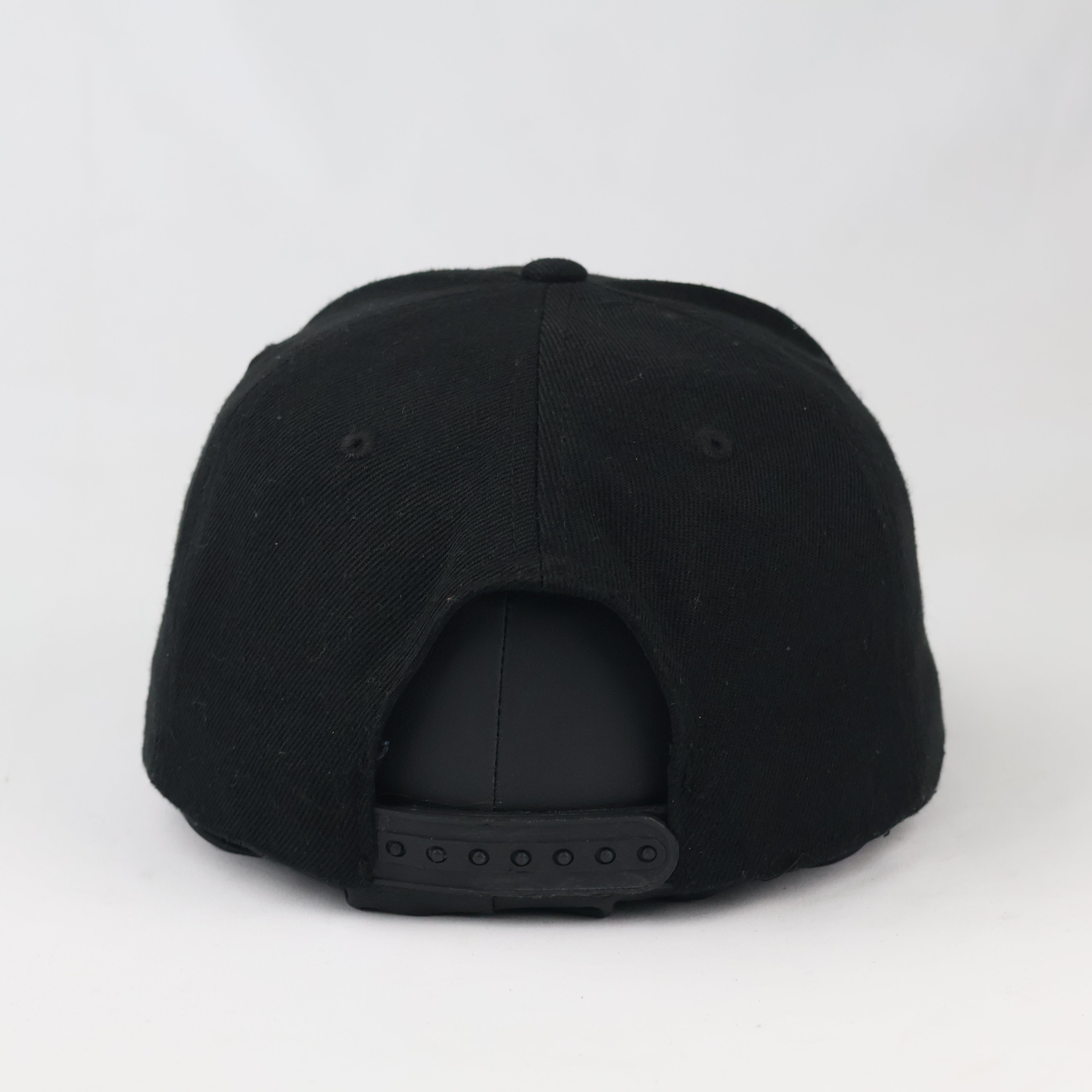 Vintage Style Beechfield Black Snapback - Engraved Leather Painter Cap