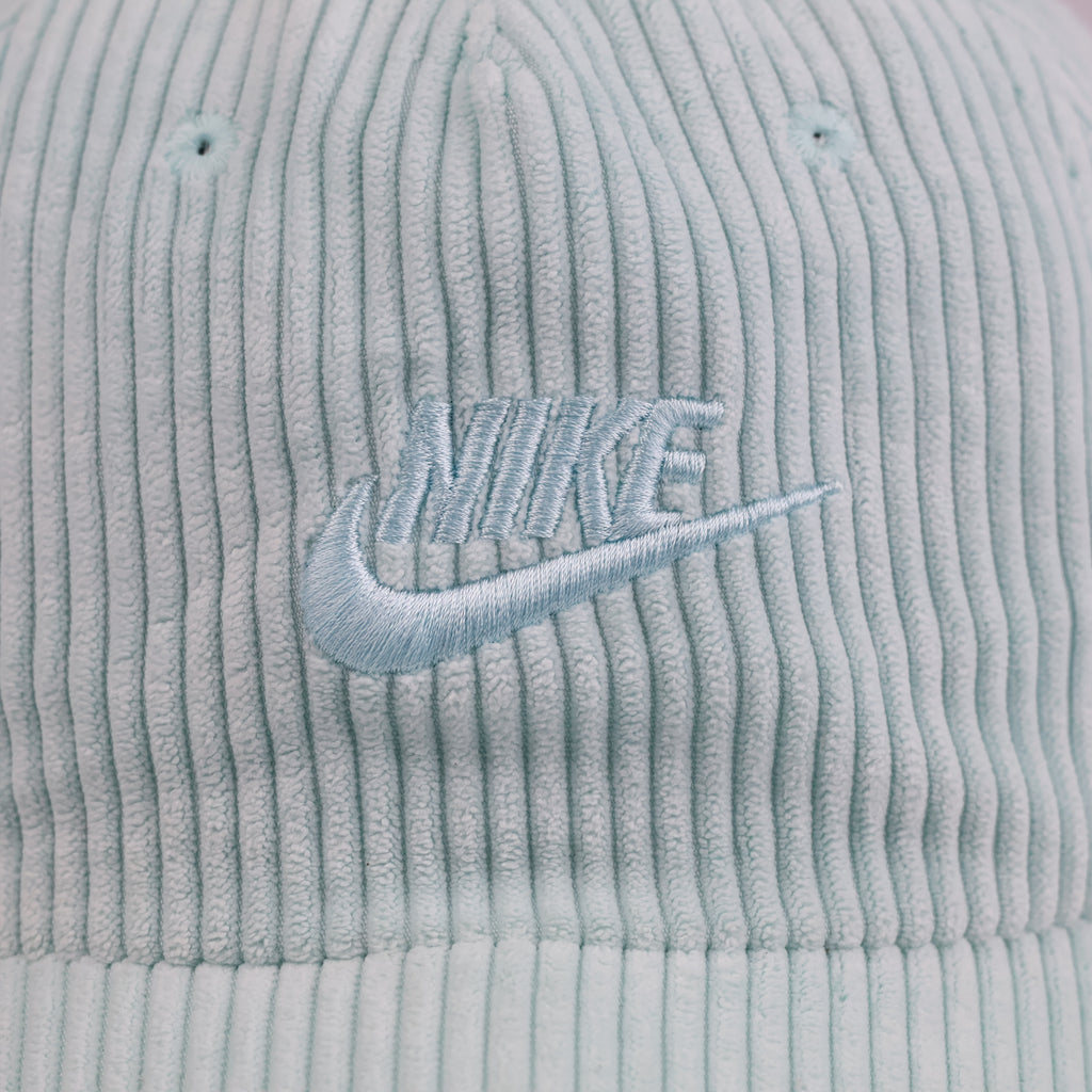 Thrifted Pastel Mint Nike Corduroy Baseball Cap – Unisex Size S/M 56–57 cm | 10625