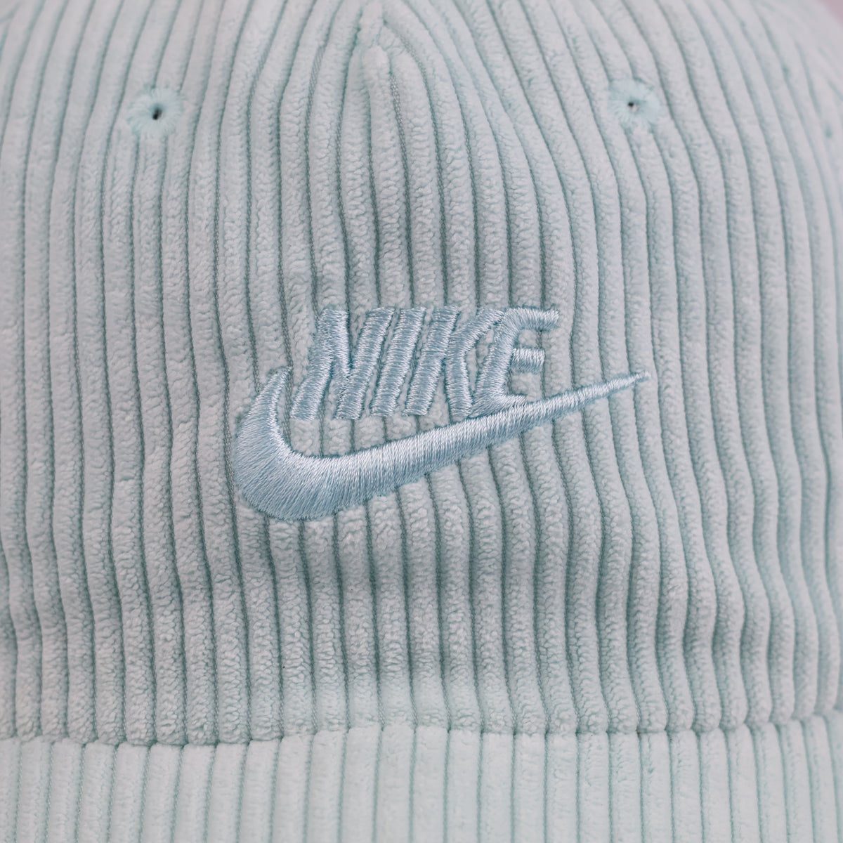 Thrifted Pastel Mint Nike Corduroy Baseball Cap – Unisex Size S/M 56–57 cm | 10625