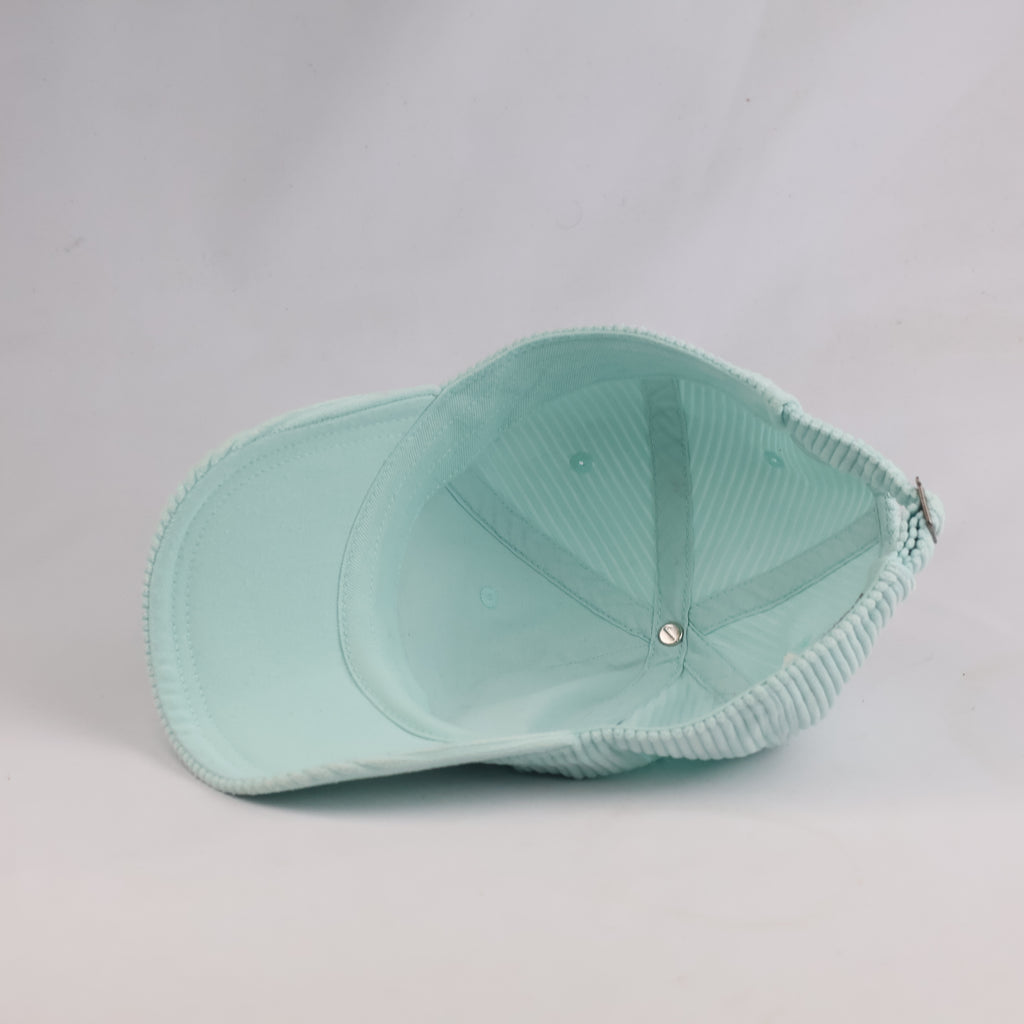 Thrifted Pastel Mint Nike Corduroy Baseball Cap – Unisex Size S/M 56–57 cm | 10625