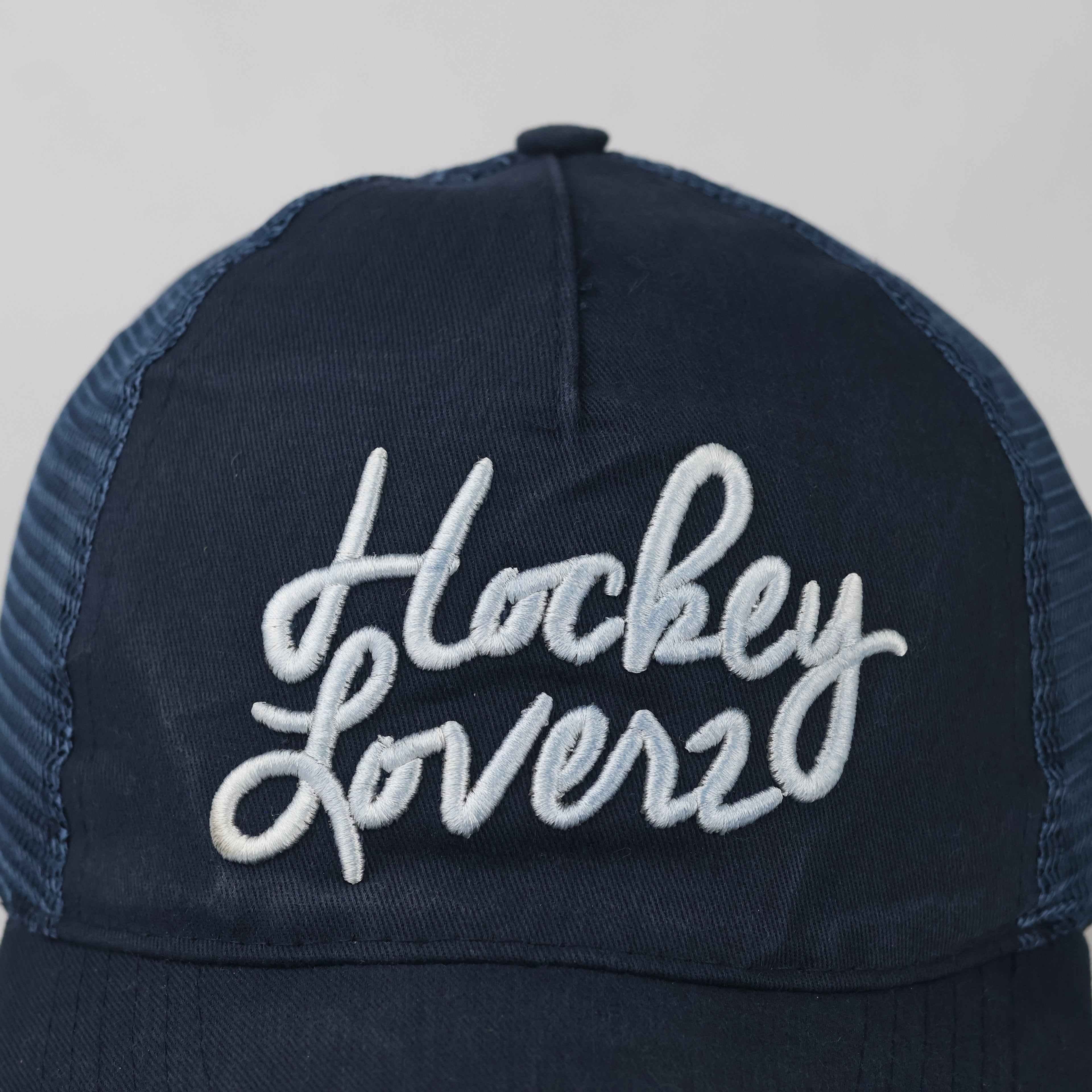 Hockey Loverz Embroidered Mesh Cap | Thrifted Athletic Hat 56-58cm