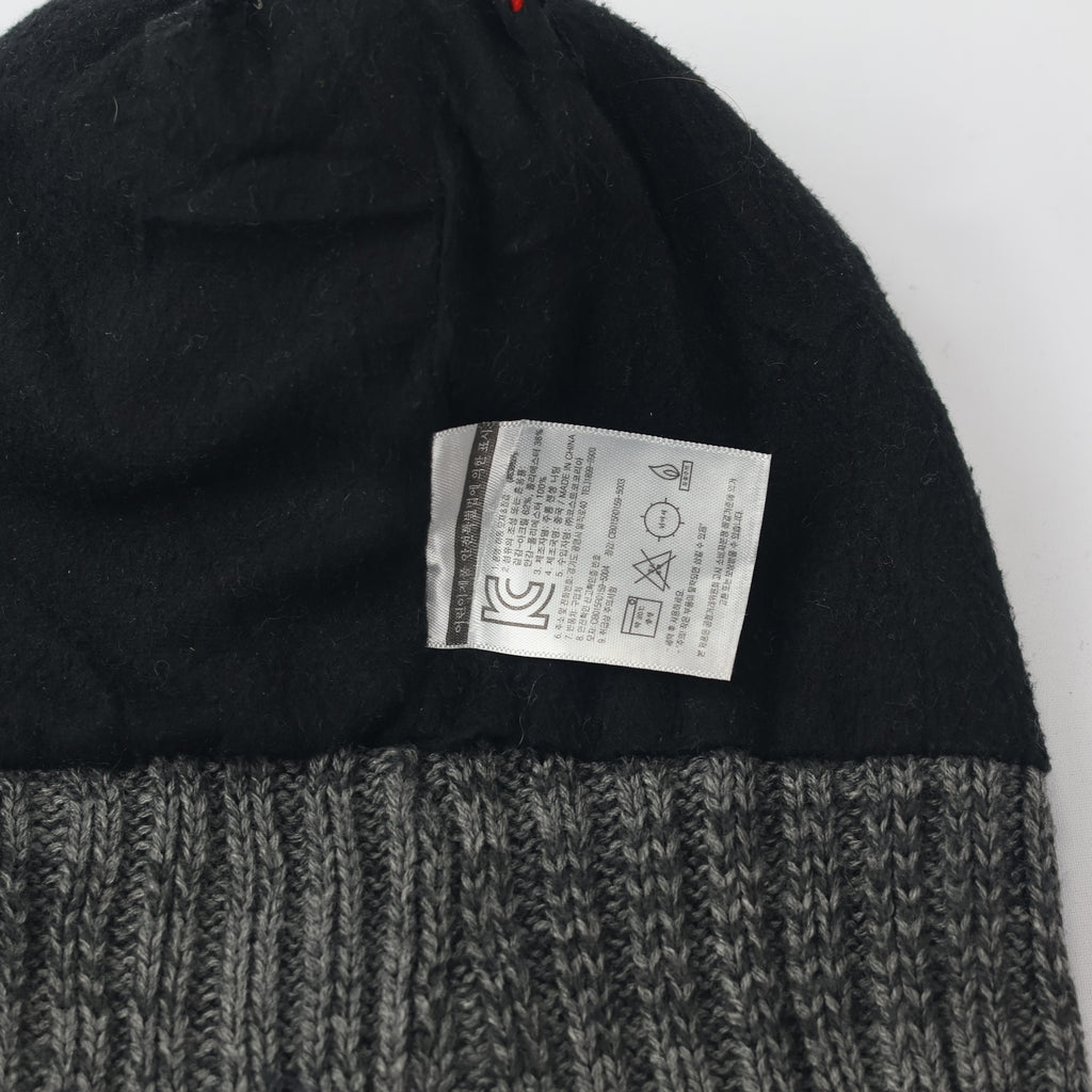 Kids Fleece Lined Winter Beanie | "Adventure Gear" Warm Pom Pom Hat | Grey & Red