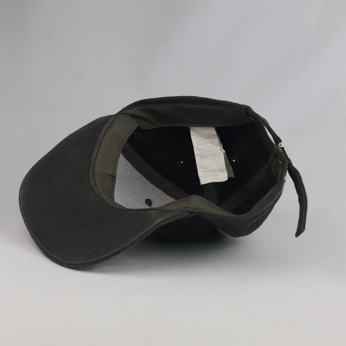 Thrifted Claas Dark Grey Cotton Strapback Cap (56-57 cm) | 10755