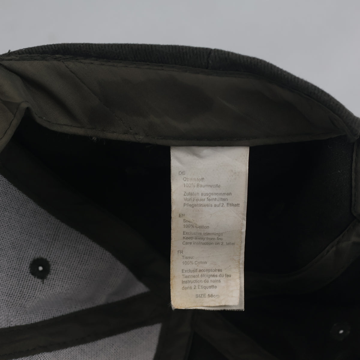 Thrifted Claas Dark Grey Cotton Strapback Cap (56-57 cm) | 10755