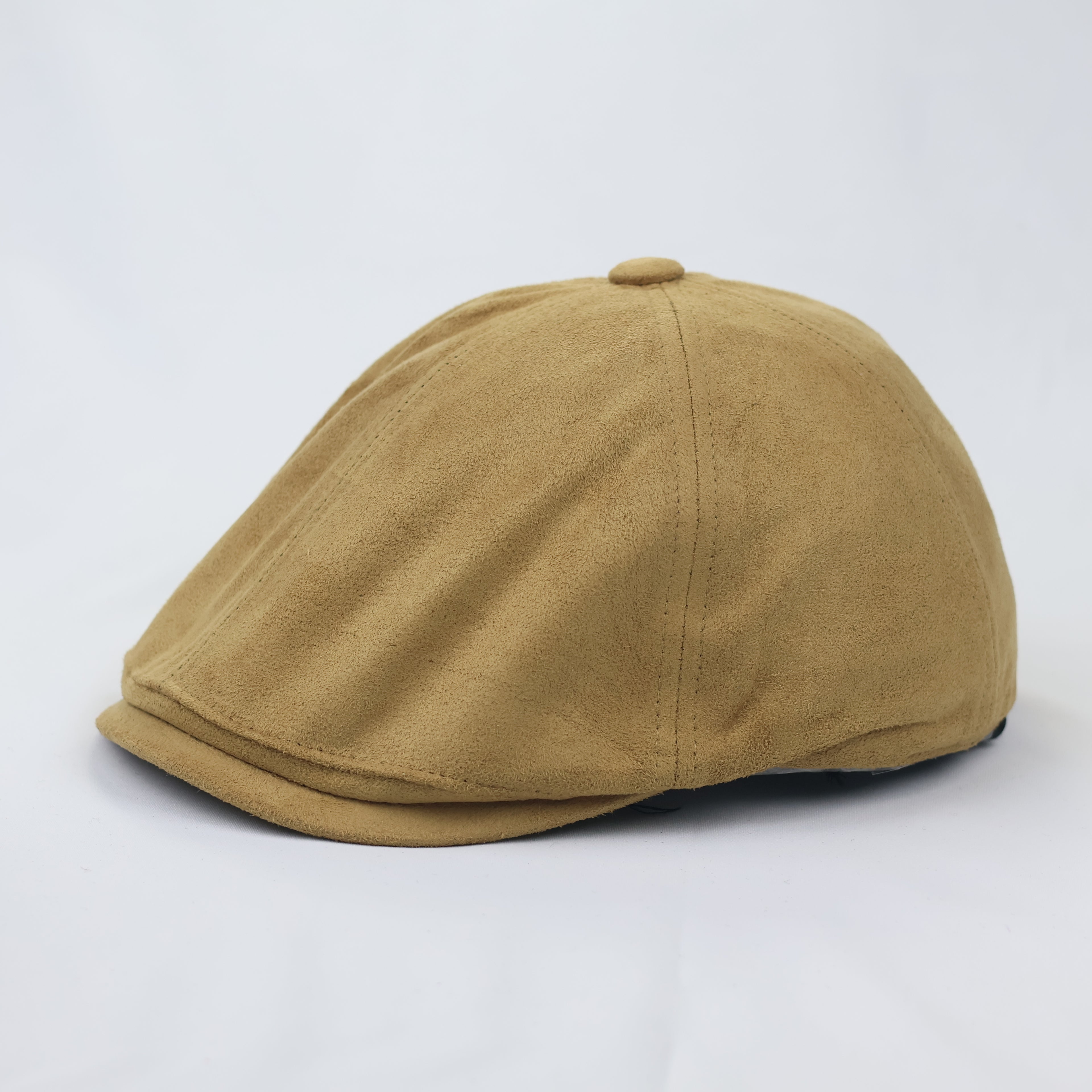 Premium Faux Suede Ivy Cap – Tan Brown Driving Hat (Size S)