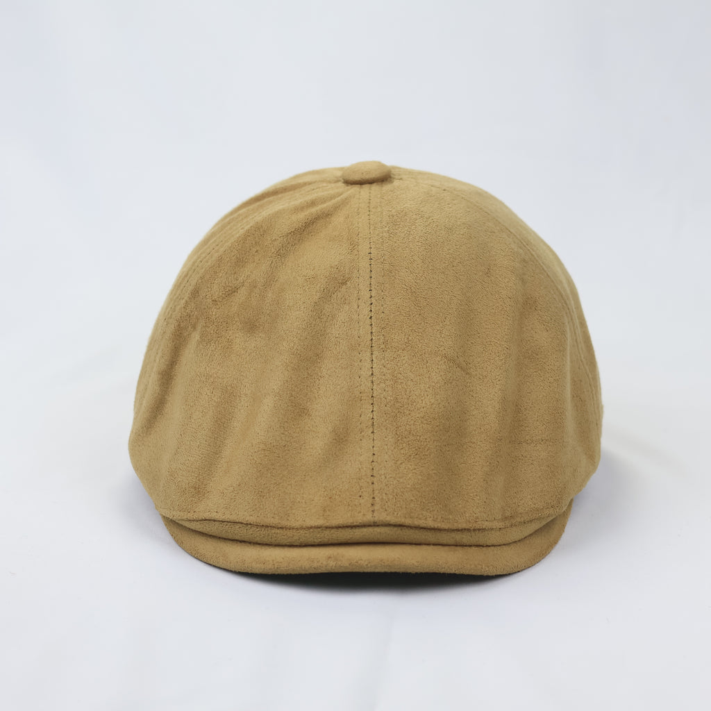 Premium Faux Suede Ivy Cap – Tan Brown Driving Hat (Size S)