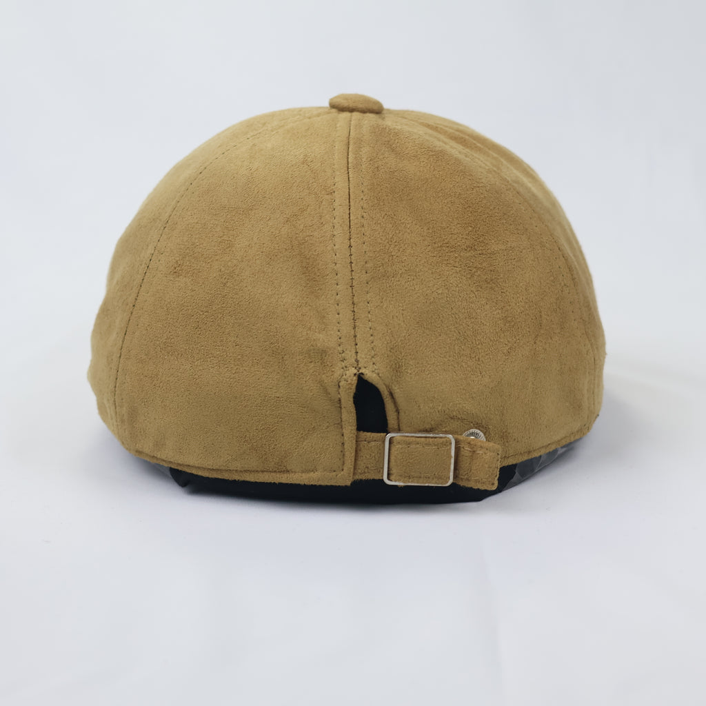 Premium Faux Suede Ivy Cap – Tan Brown Driving Hat (Size S)