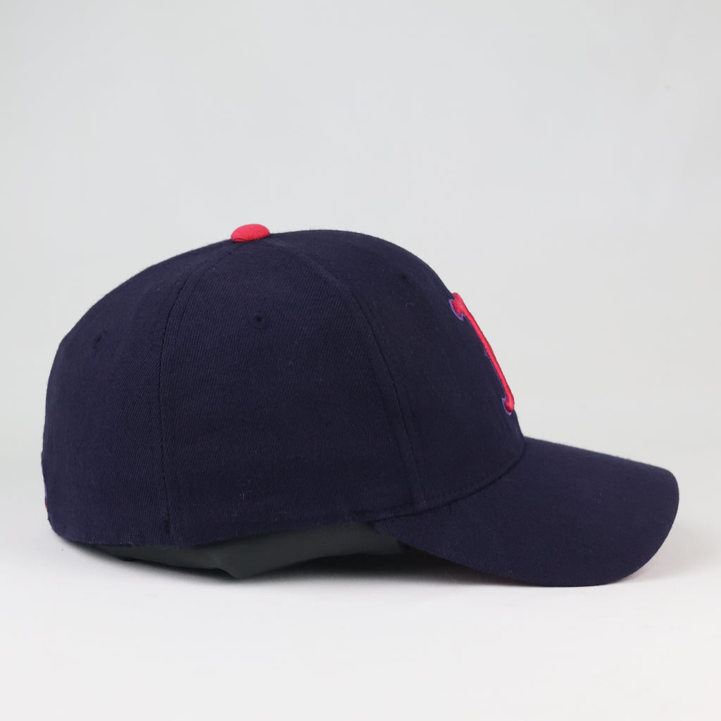Vintage Boston Red Sox Baseball Cap - MLB Navy/Pink Fitted Thrifted  Hat