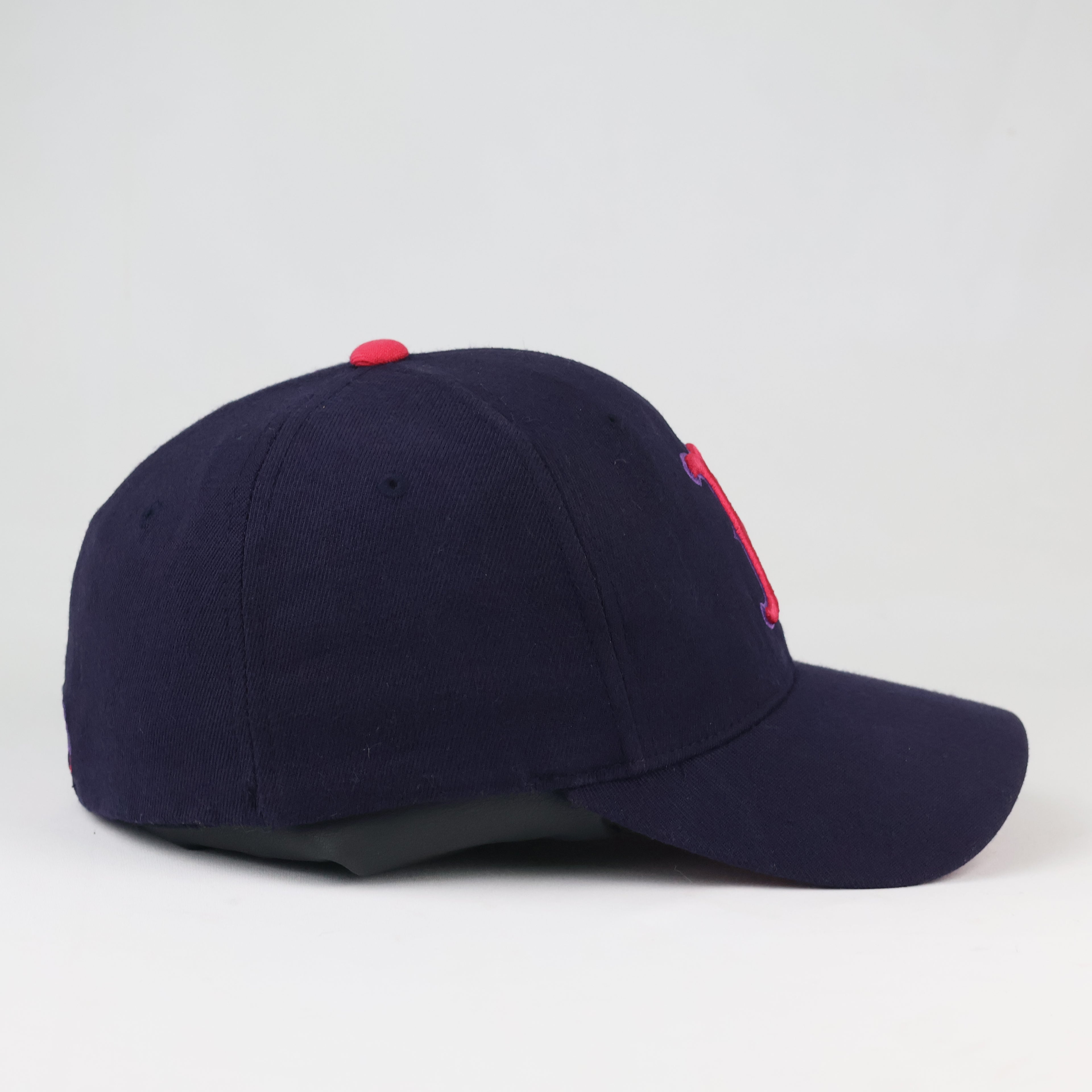 Vintage Boston Red Sox Baseball Cap - MLB Navy/Pink Fitted Thrifted  Hat