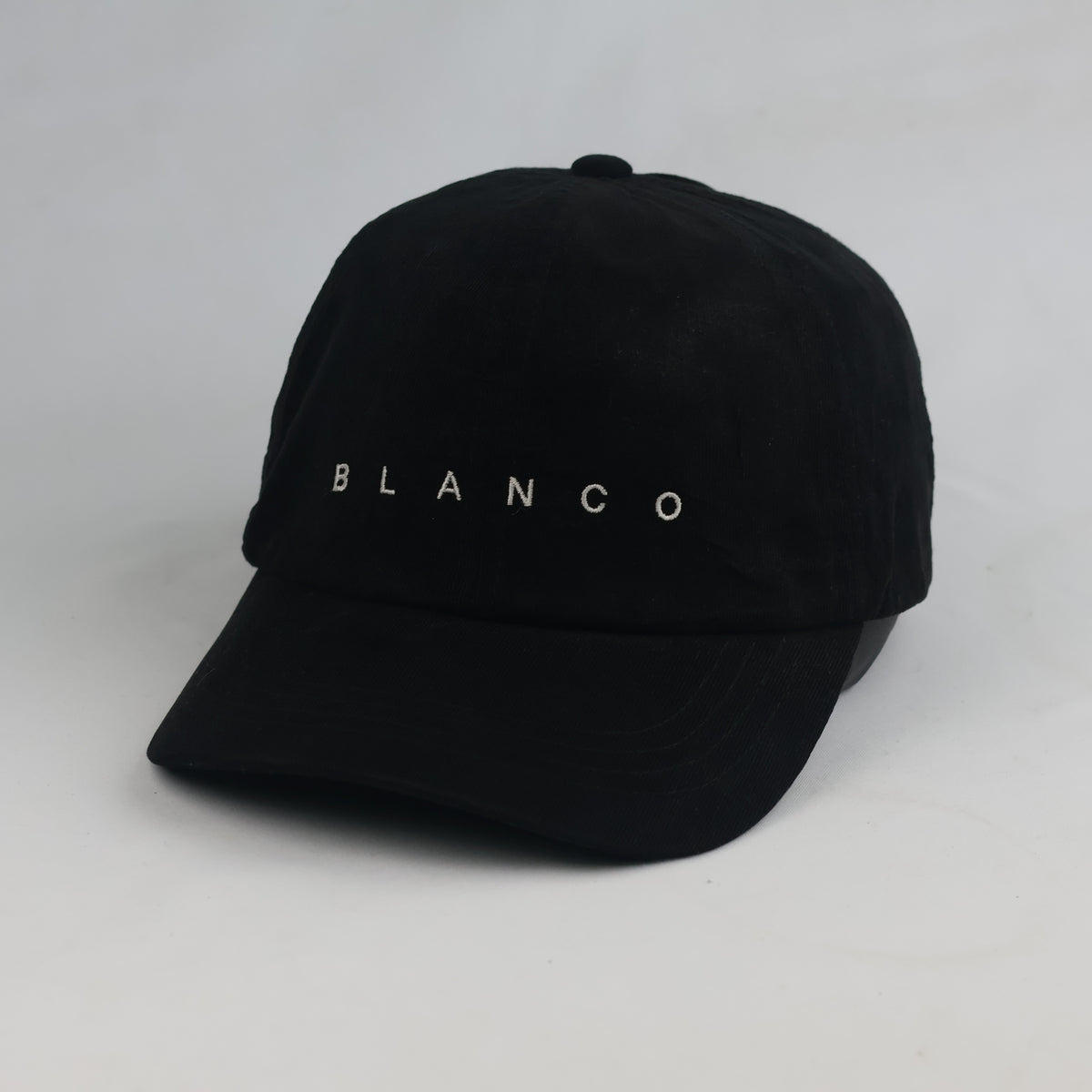 Thrifted Minimalist Black B L A N C O Baseball Cap – BROSS Hat 57-58cm | 10623
