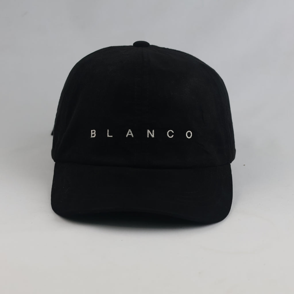 Thrifted Minimalist Black B L A N C O Baseball Cap – BROSS Hat 57-58cm | 10623