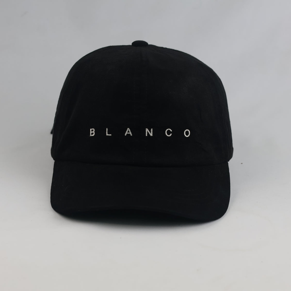 Thrifted Minimalist Black B L A N C O Baseball Cap – BROSS Hat 57-58cm | 10623