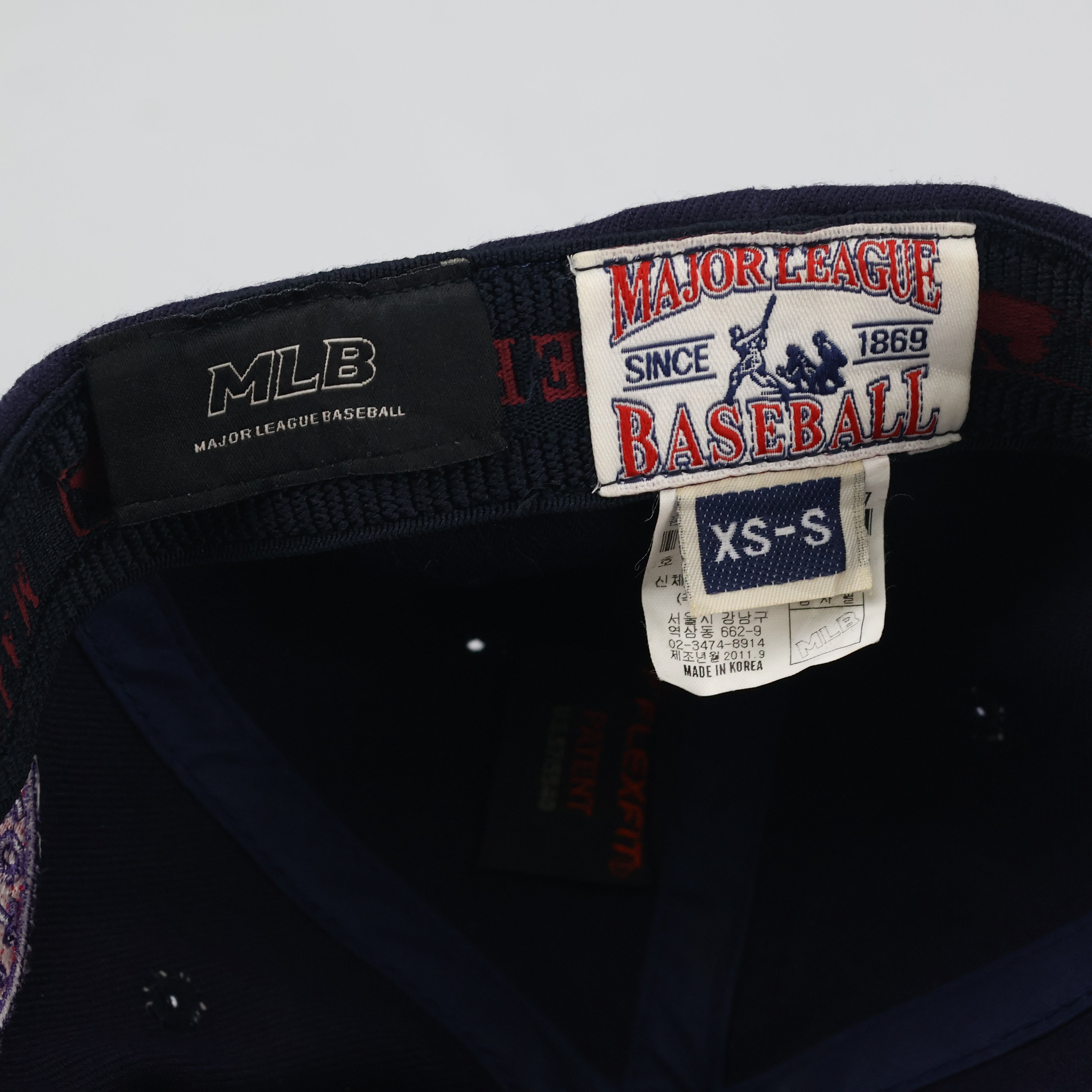 Vintage Boston Red Sox Baseball Cap - MLB Navy/Pink Fitted Thrifted  Hat