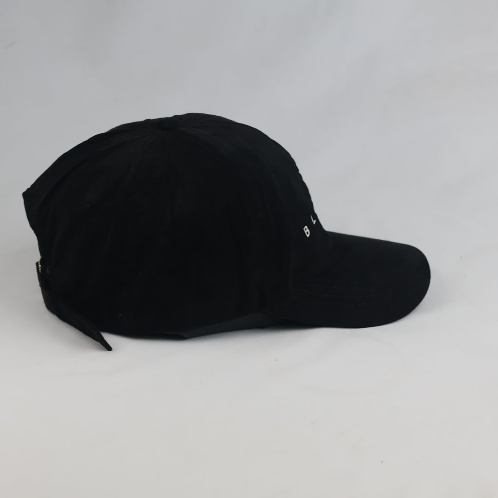 Thrifted Minimalist Black B L A N C O Baseball Cap – BROSS Hat 57-58cm | 10623