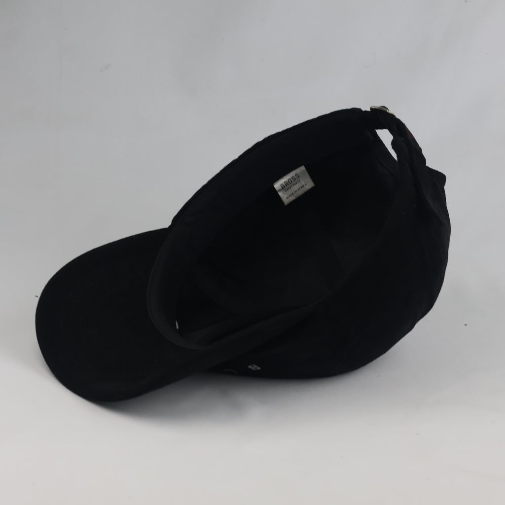 Thrifted Minimalist Black B L A N C O Baseball Cap – BROSS Hat 57-58cm | 10623