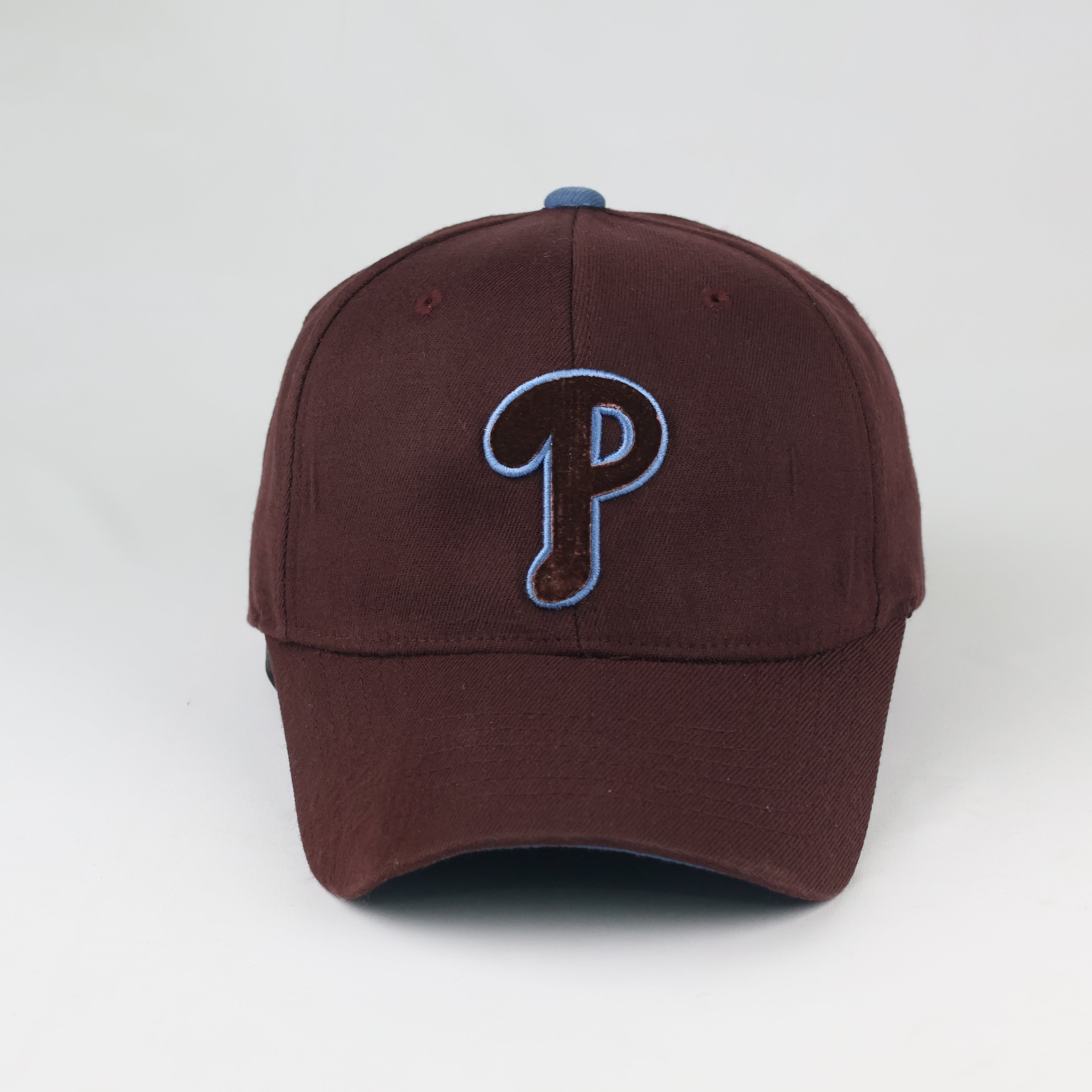 Vintage Philadelphia Phillies Baseball Hat - MLB Maroon Fitted Style Cap