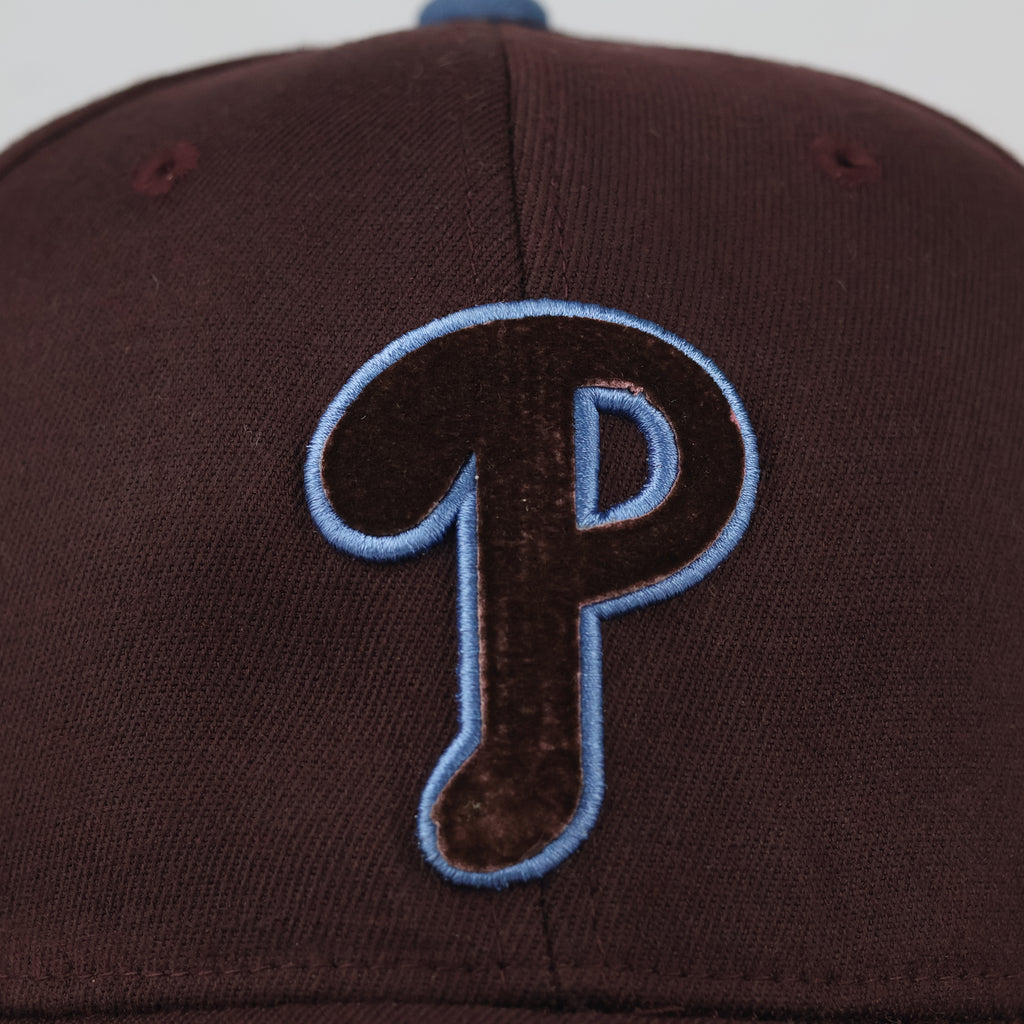 Vintage Philadelphia Phillies Baseball Hat - MLB Maroon Fitted Style Cap