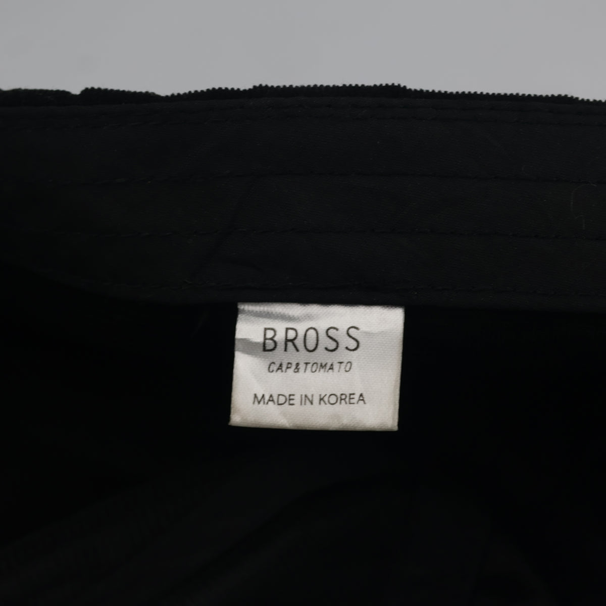 Thrifted Minimalist Black B L A N C O Baseball Cap – BROSS Hat 57-58cm | 10623