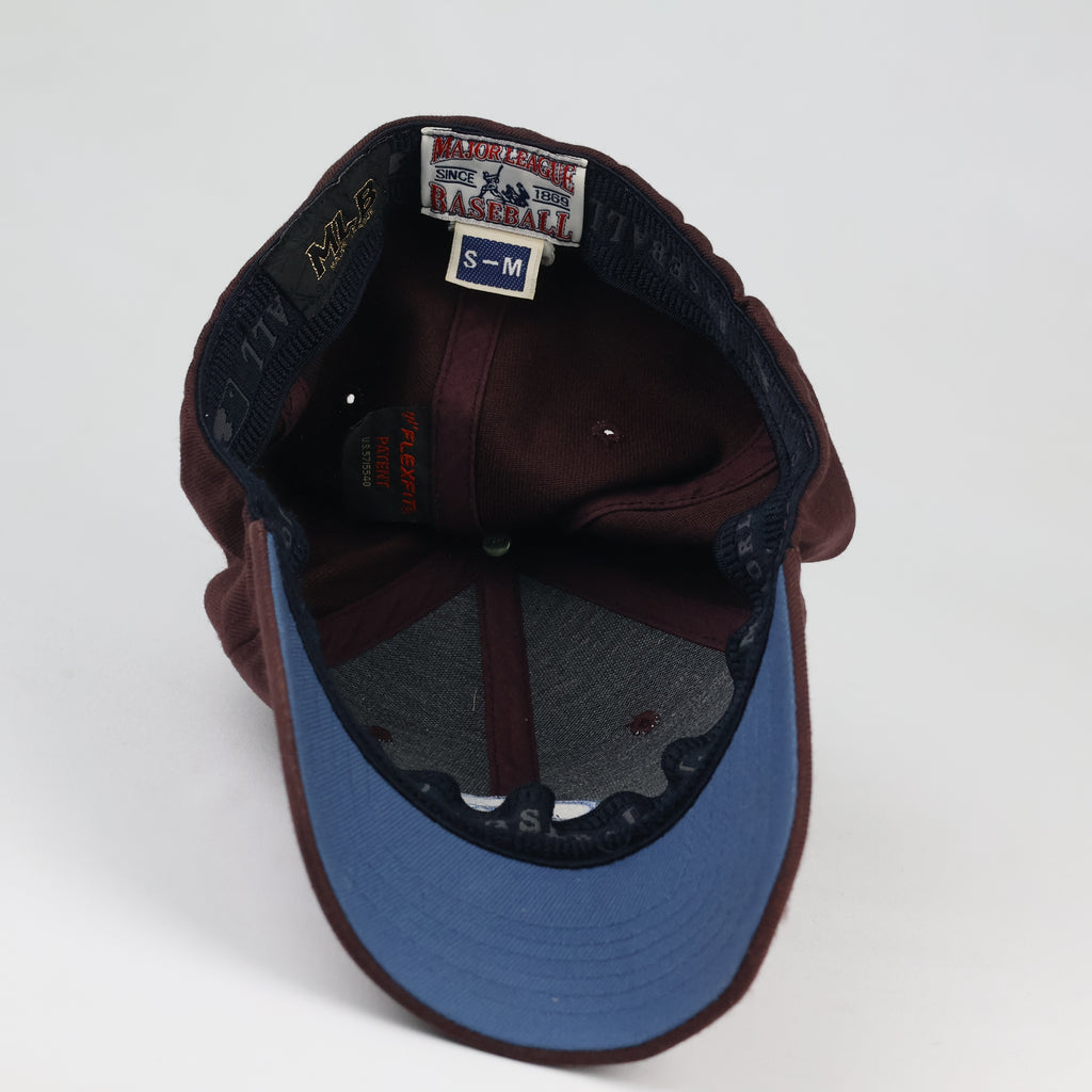 Vintage Philadelphia Phillies Baseball Hat - MLB Maroon Fitted Style Cap