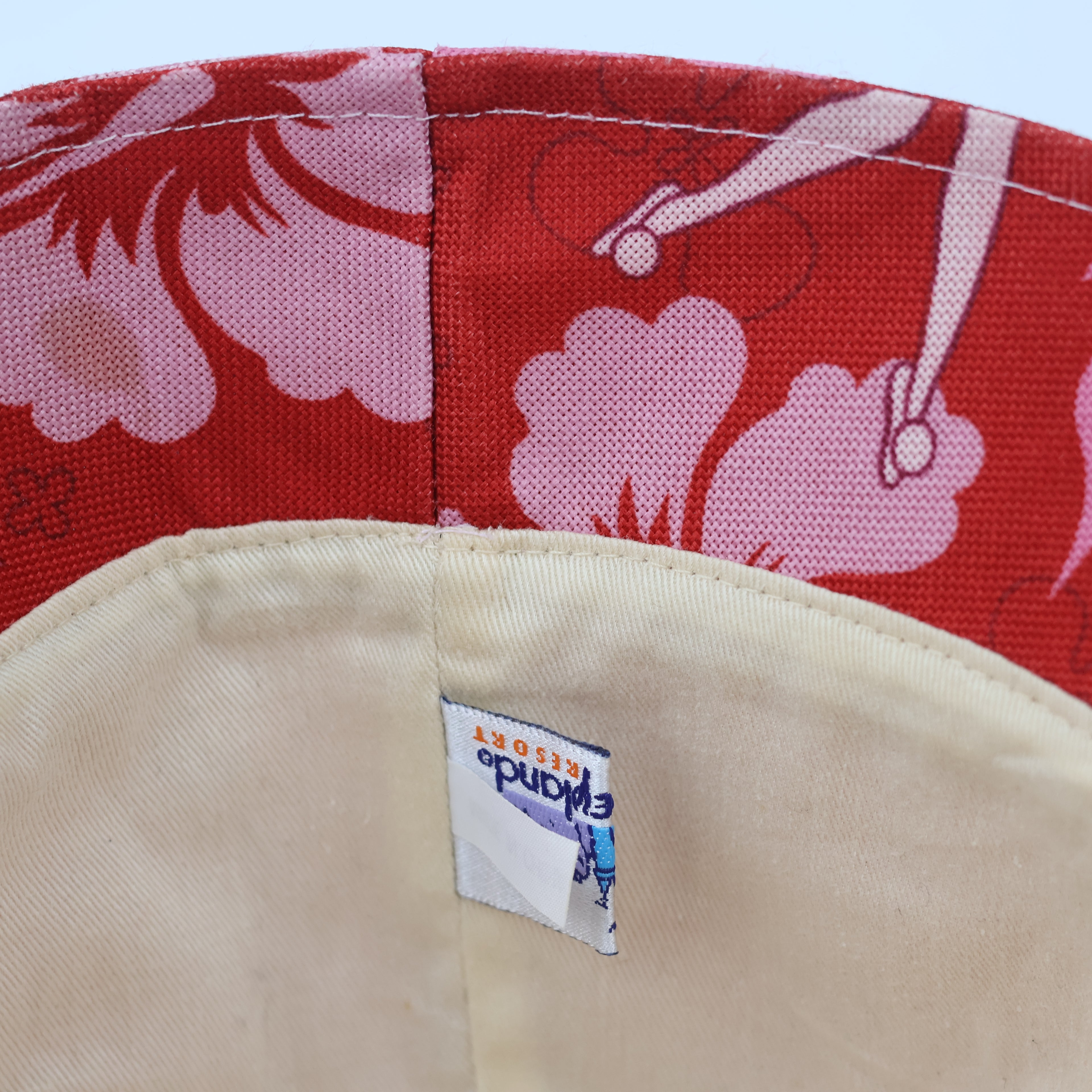 Official Disney Parks Tinker Bell Thrifted Waterproof Bucket Hat – Red Hibiscus Floral Cap