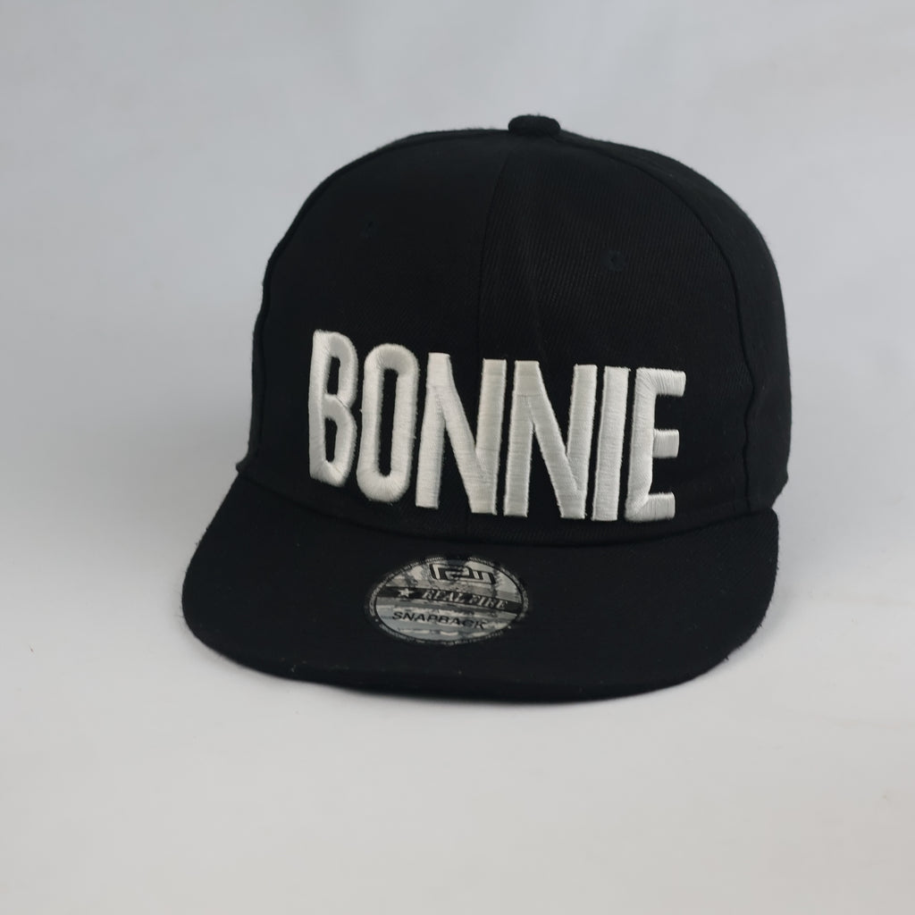 Thrifted Bonnie Embroidered Black Snapback Cap (56-57cm) | 10659