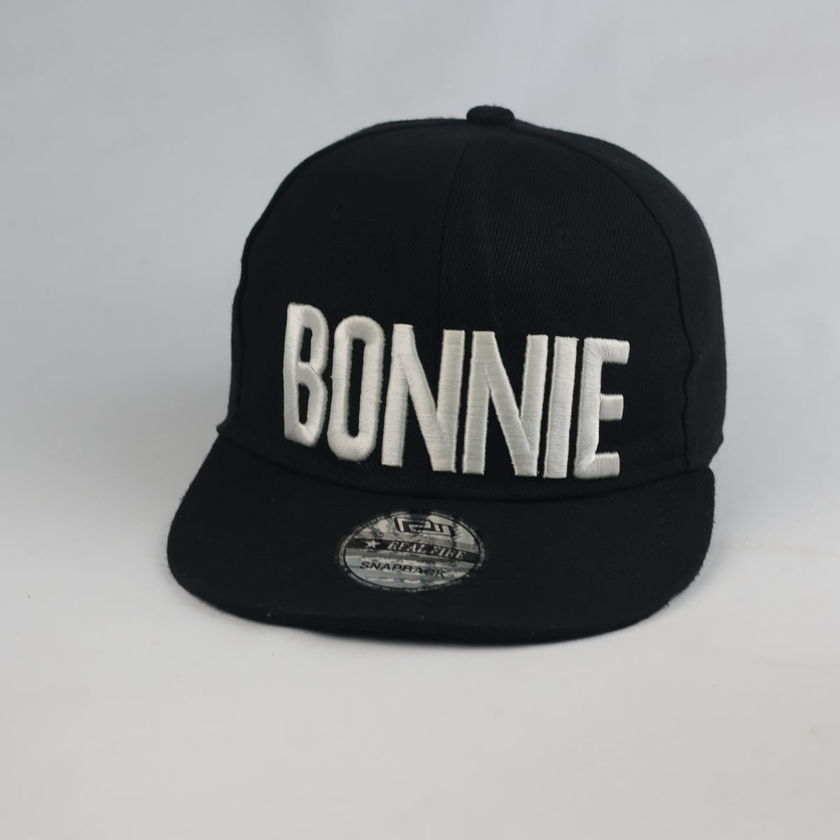 Thrifted Bonnie Embroidered Black Snapback Cap (56-57cm) | 10659