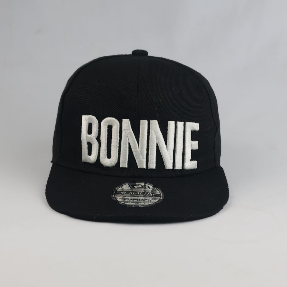 Thrifted Bonnie Embroidered Black Snapback Cap (56-57cm) | 10659