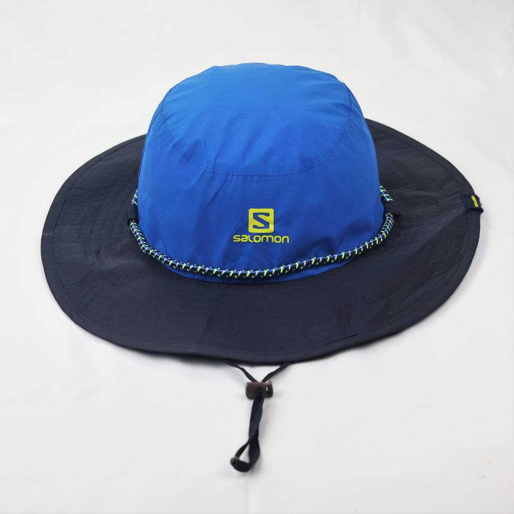 Salomon Outdoor Wide Brim Boonie Thriftd Hat – Blue Hiking Sun Cap