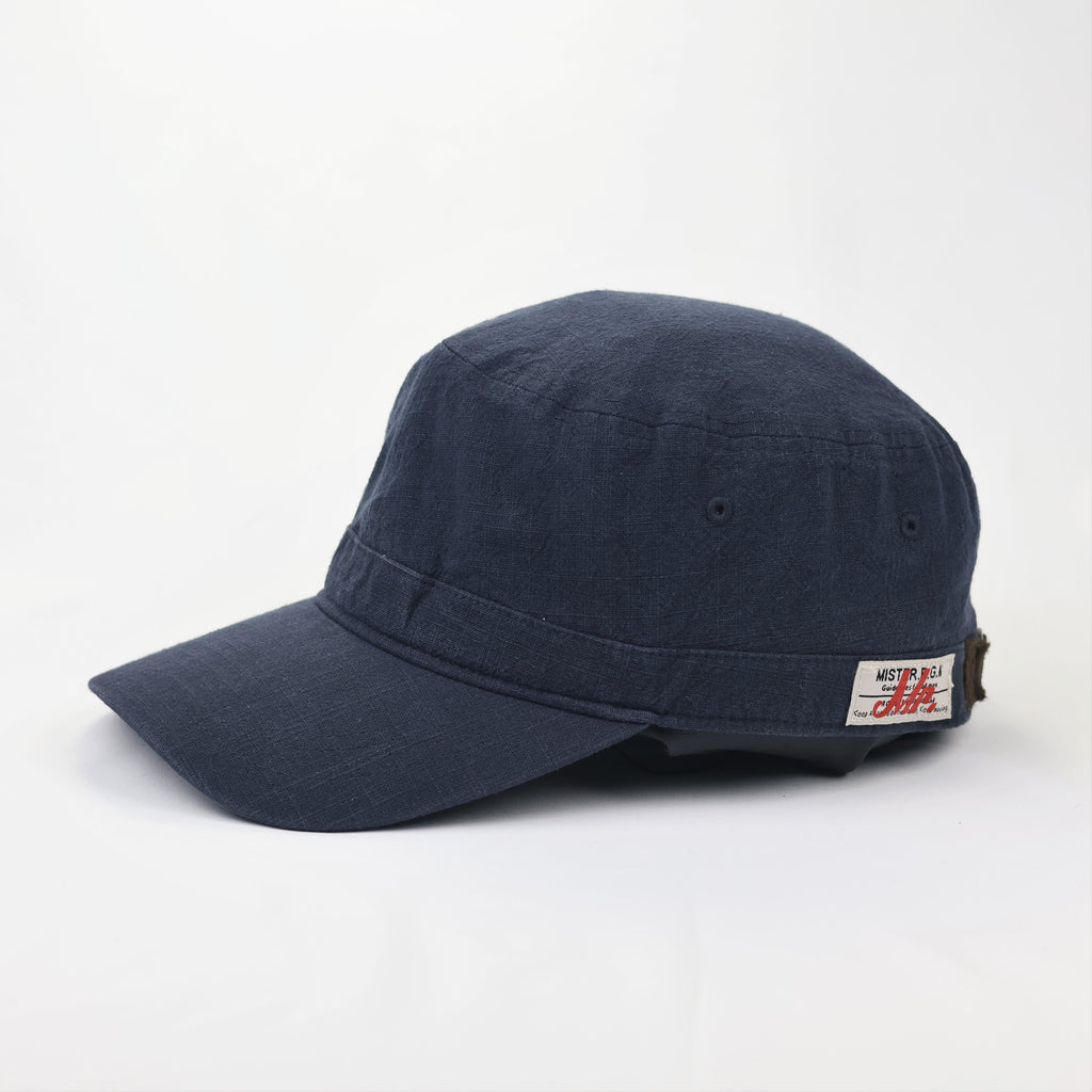 Mr. Real Good Man Navy Thrifted Military Cap - Vintage Cadet Hat