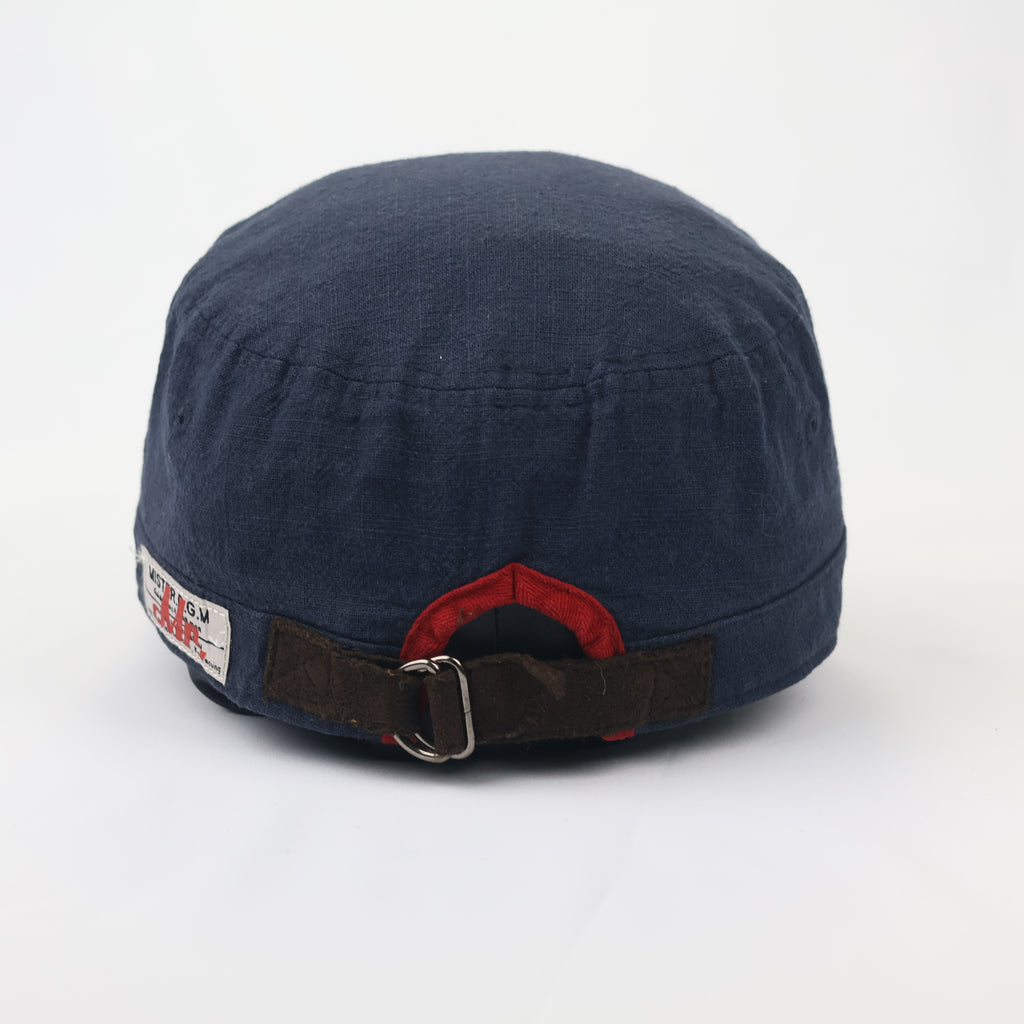 Mr. Real Good Man Navy Thrifted Military Cap - Vintage Cadet Hat