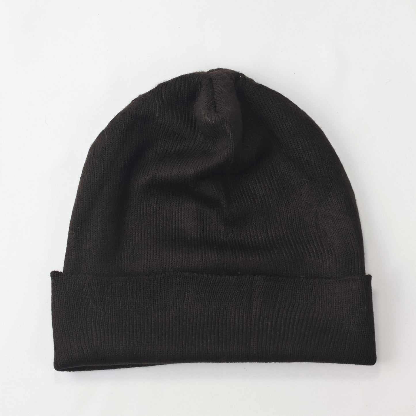 Chocolate Brown Ribbed Knit Thrifted Beanie - Adult Unisex Earth Tone Hat