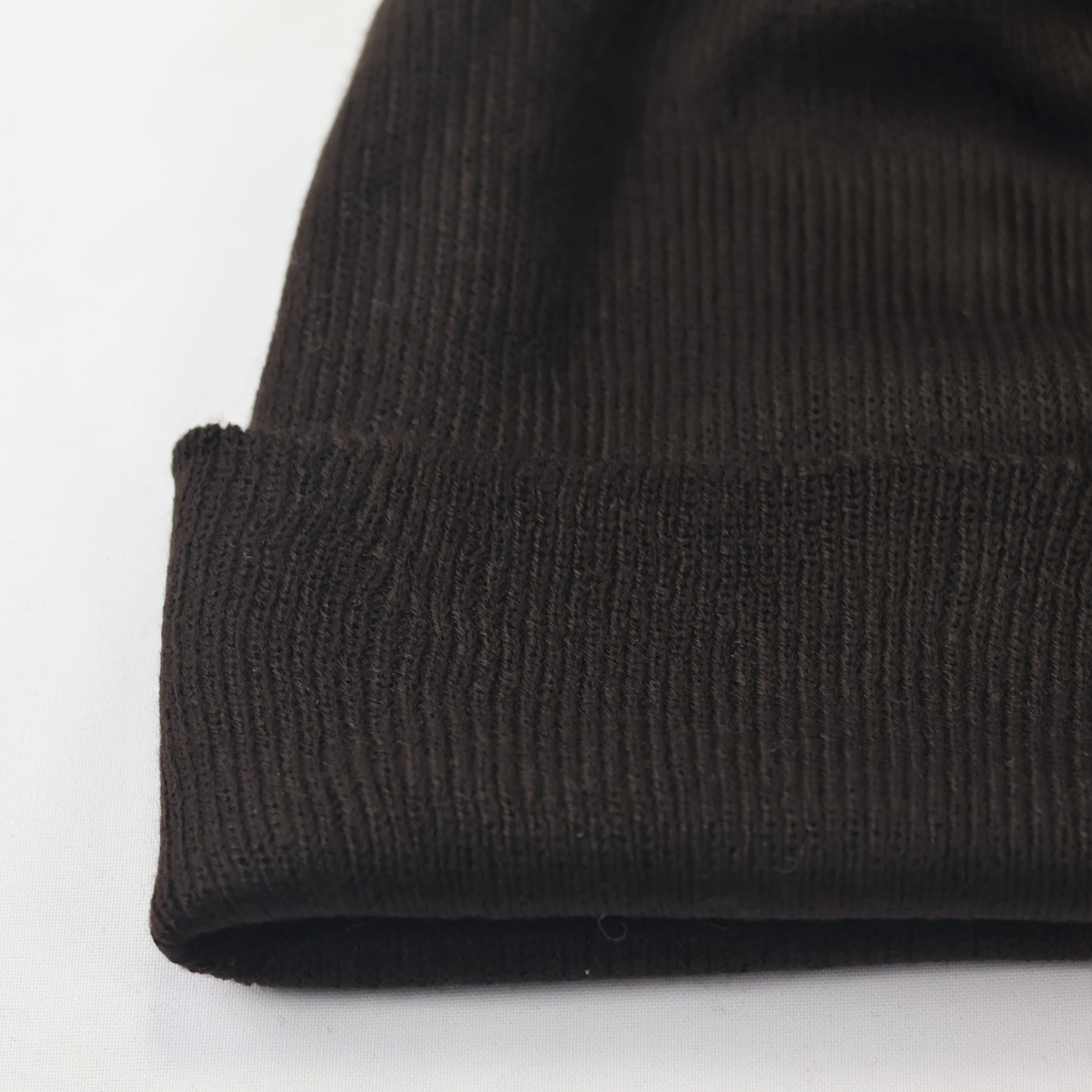 Chocolate Brown Ribbed Knit Thrifted Beanie - Adult Unisex Earth Tone Hat