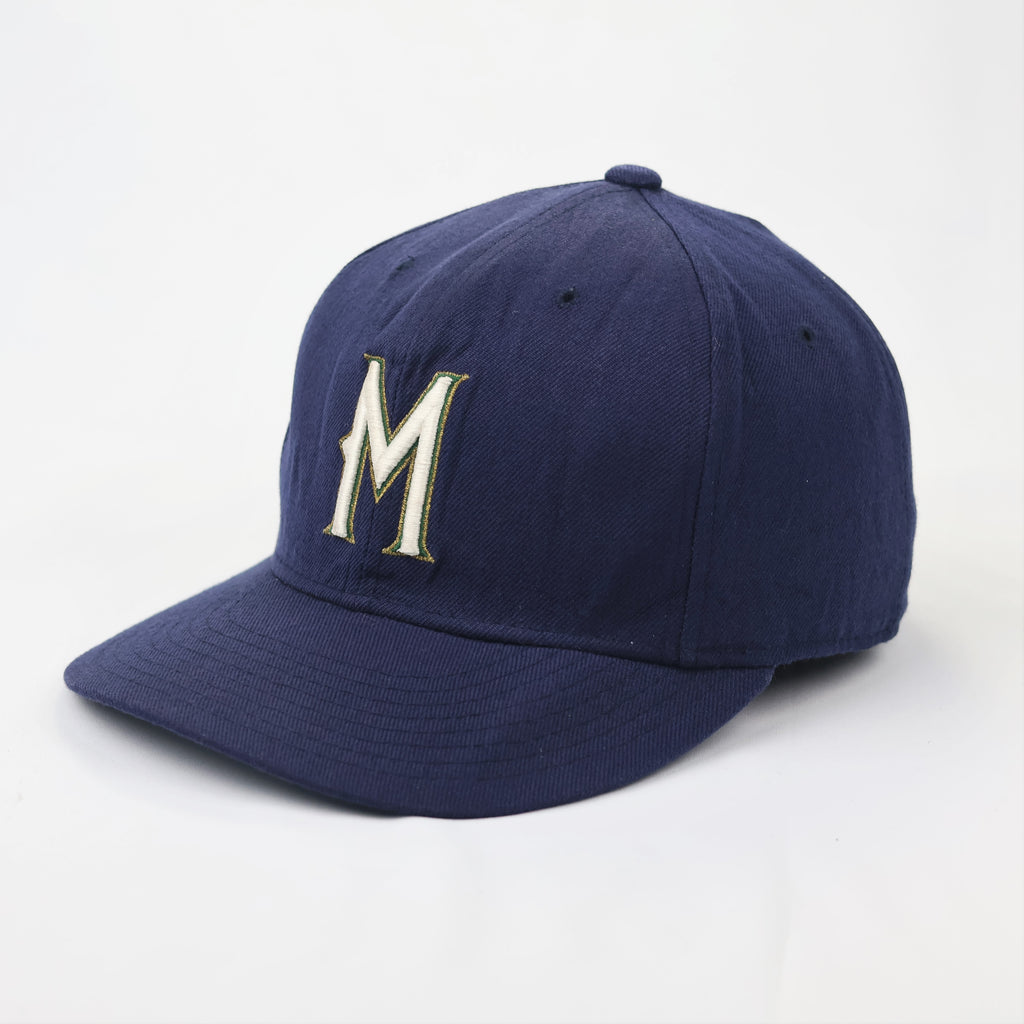 Official MLB Genuine Merchandise "M" Logo Thrifted Cap – Navy Blue Baseball Hat