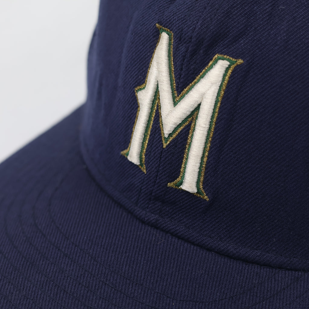 Official MLB Genuine Merchandise "M" Logo Thrifted Cap – Navy Blue Baseball Hat