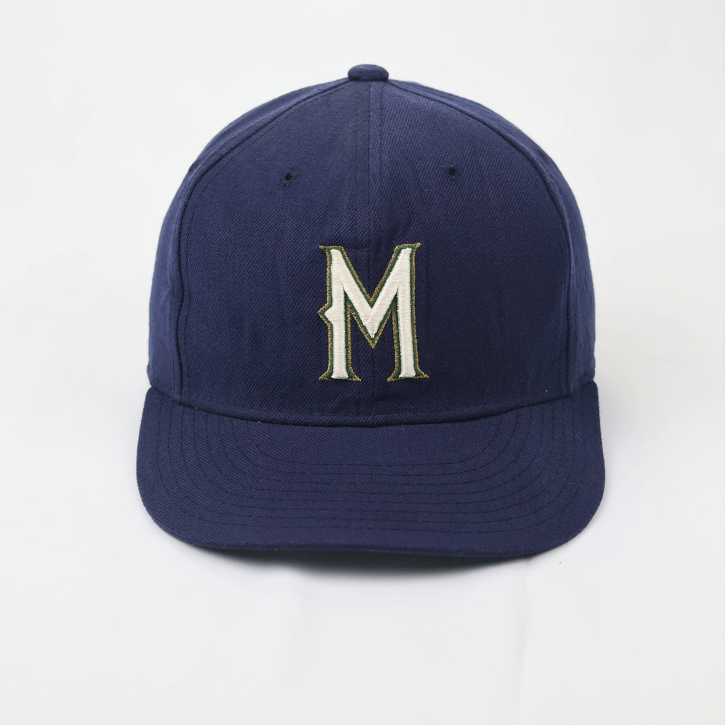 Official MLB Genuine Merchandise "M" Logo Thrifted Cap – Navy Blue Baseball Hat