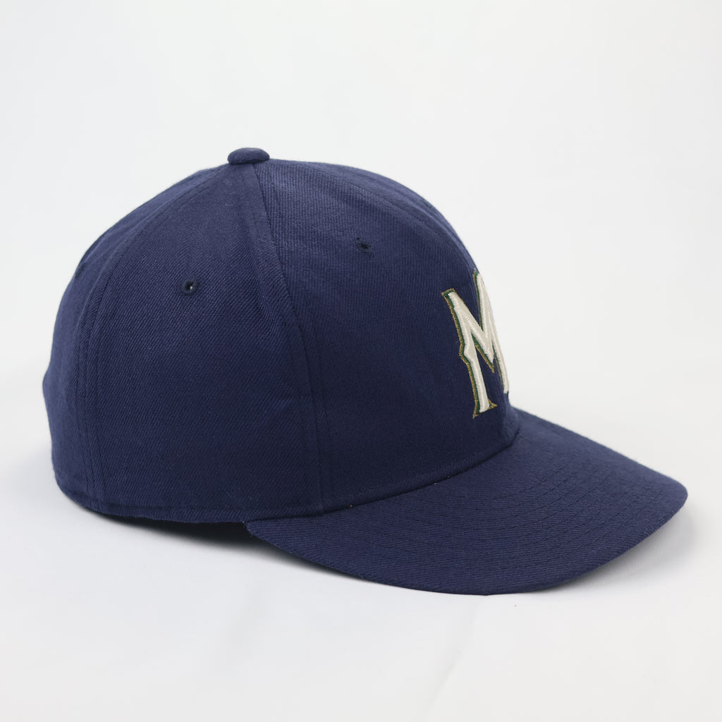 Official MLB Genuine Merchandise "M" Logo Thrifted Cap – Navy Blue Baseball Hat