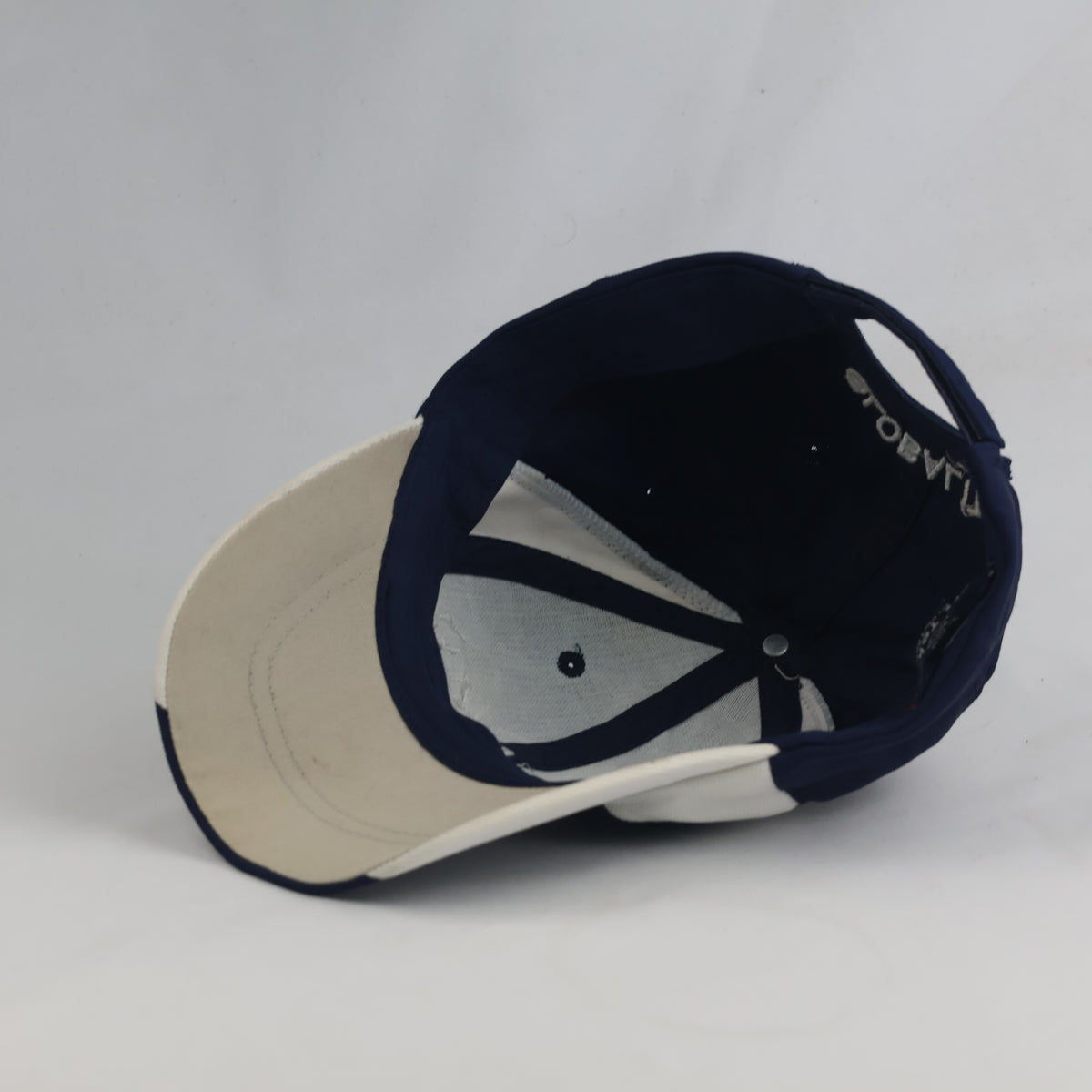 Thrifted Sport-Tek Navy & White Almatis Cap (56-57 cm) | 10760
