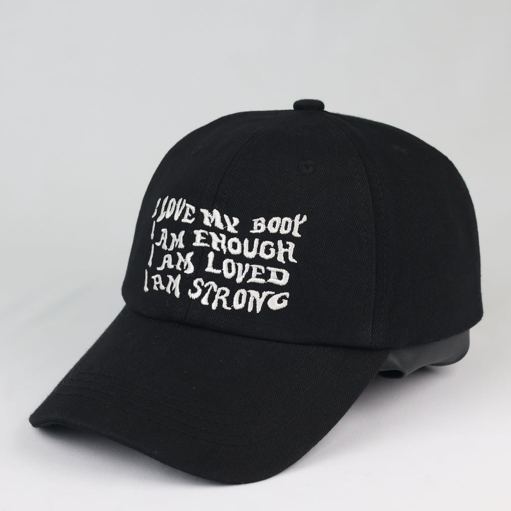 Vintage JKSY "I Love My Body" Hat - Black Embroidered Graphic Cap