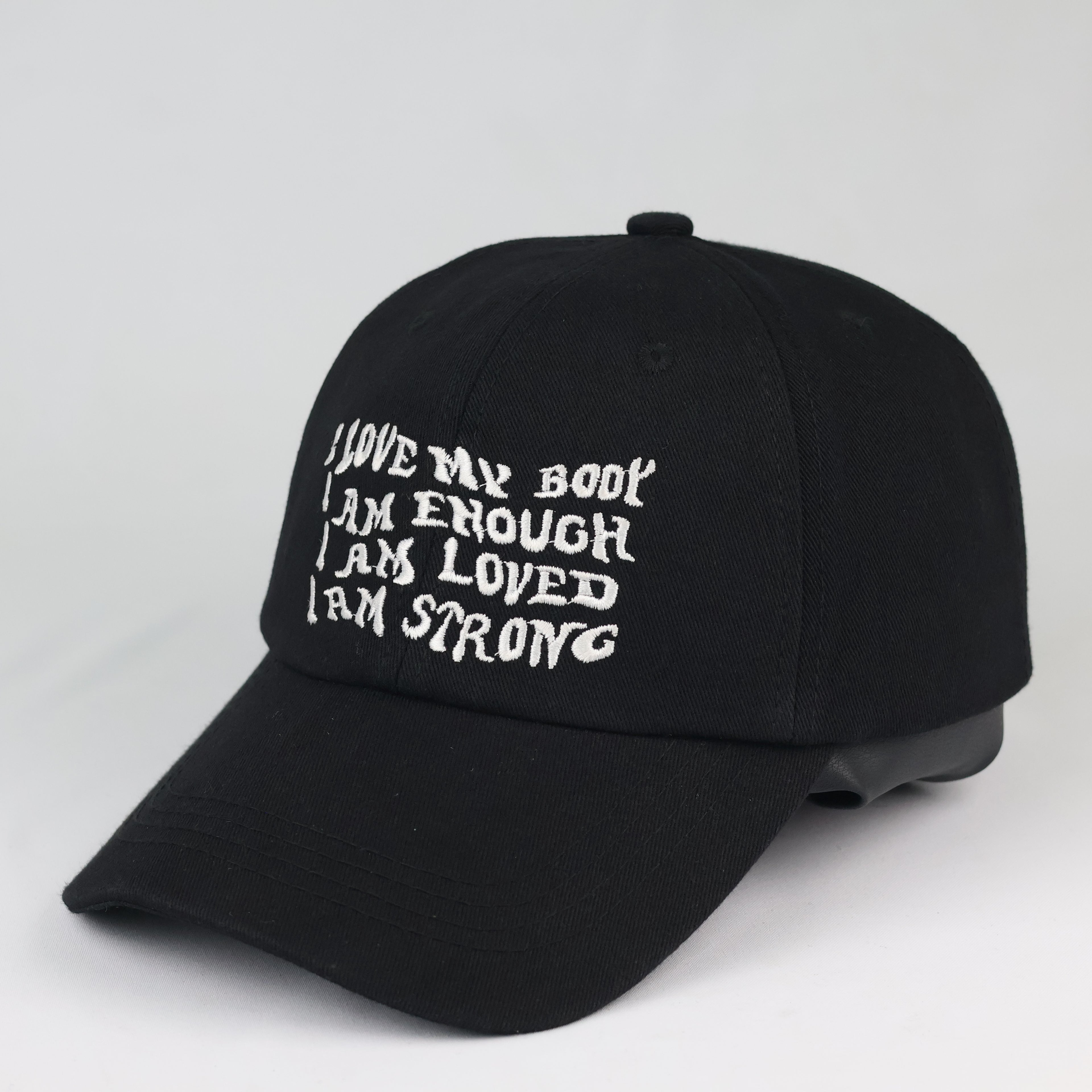 Vintage JKSY "I Love My Body" Hat - Black Embroidered Graphic Cap