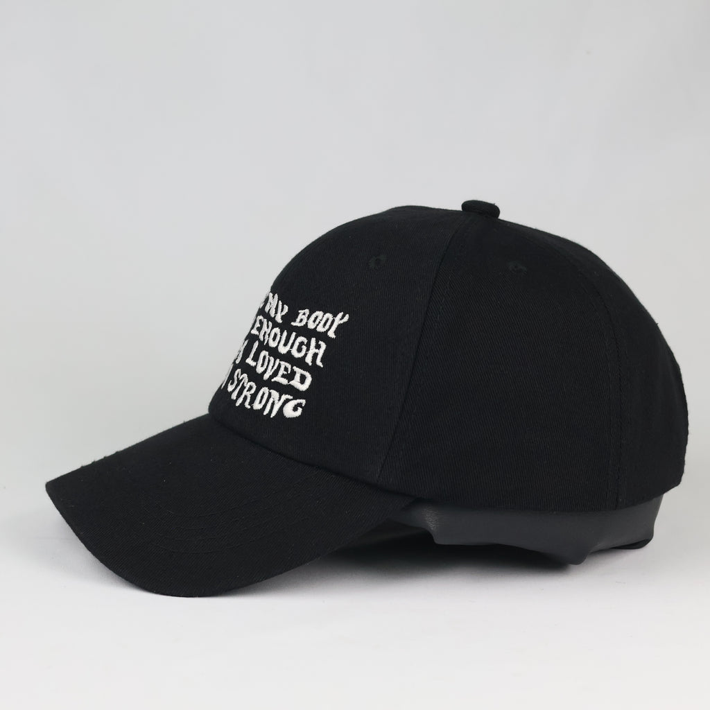 Vintage JKSY "I Love My Body" Hat - Black Embroidered Graphic Cap