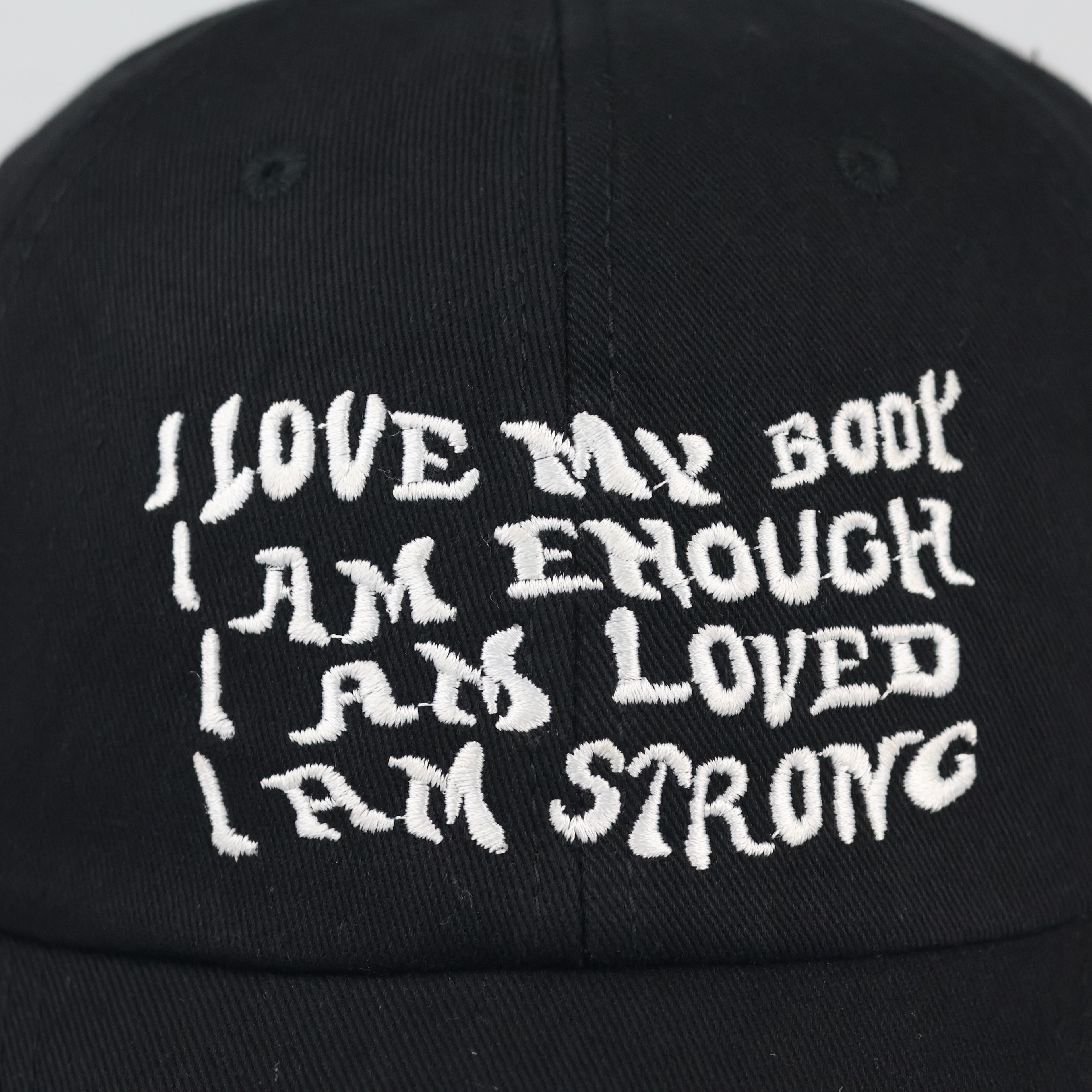 Vintage JKSY "I Love My Body" Hat - Black Embroidered Graphic Cap