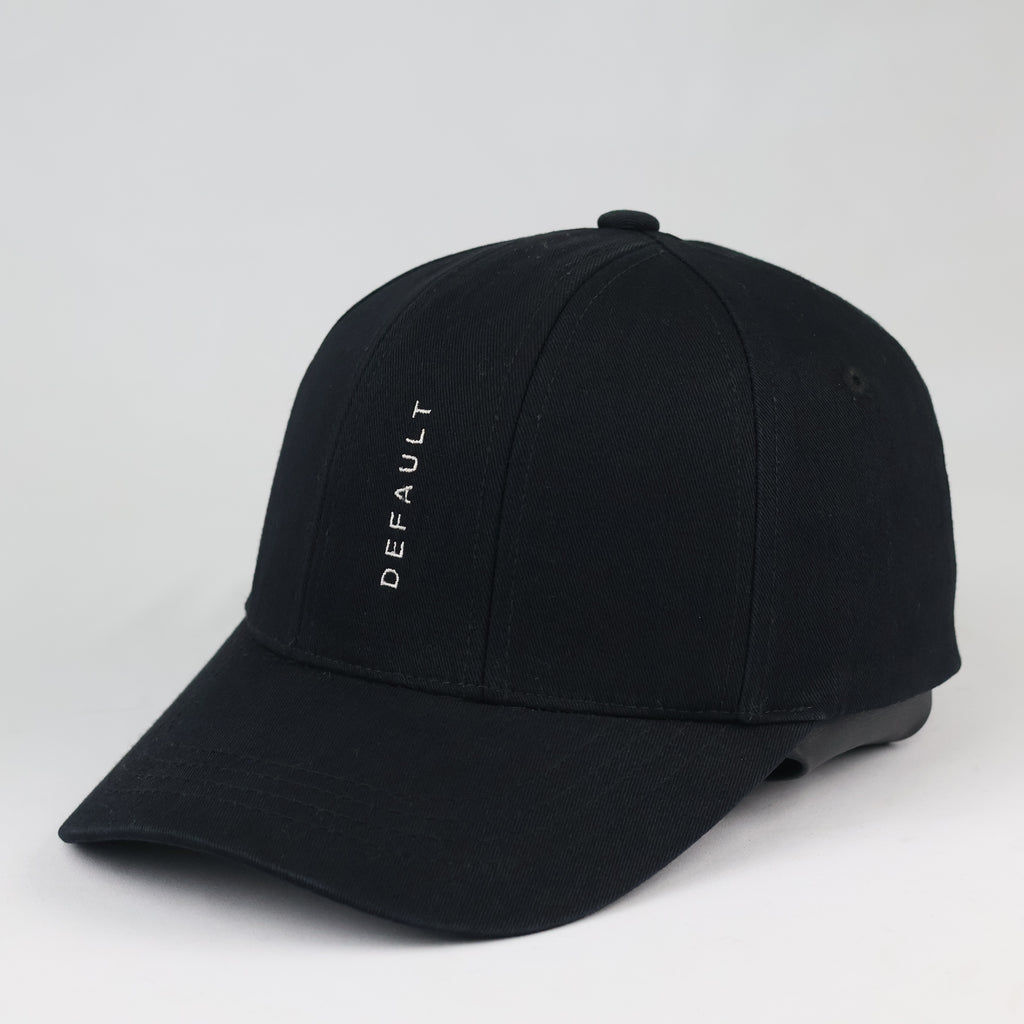 Default Vertical Logo Graphic Hat | Thrifted Black Cap 57-59cm