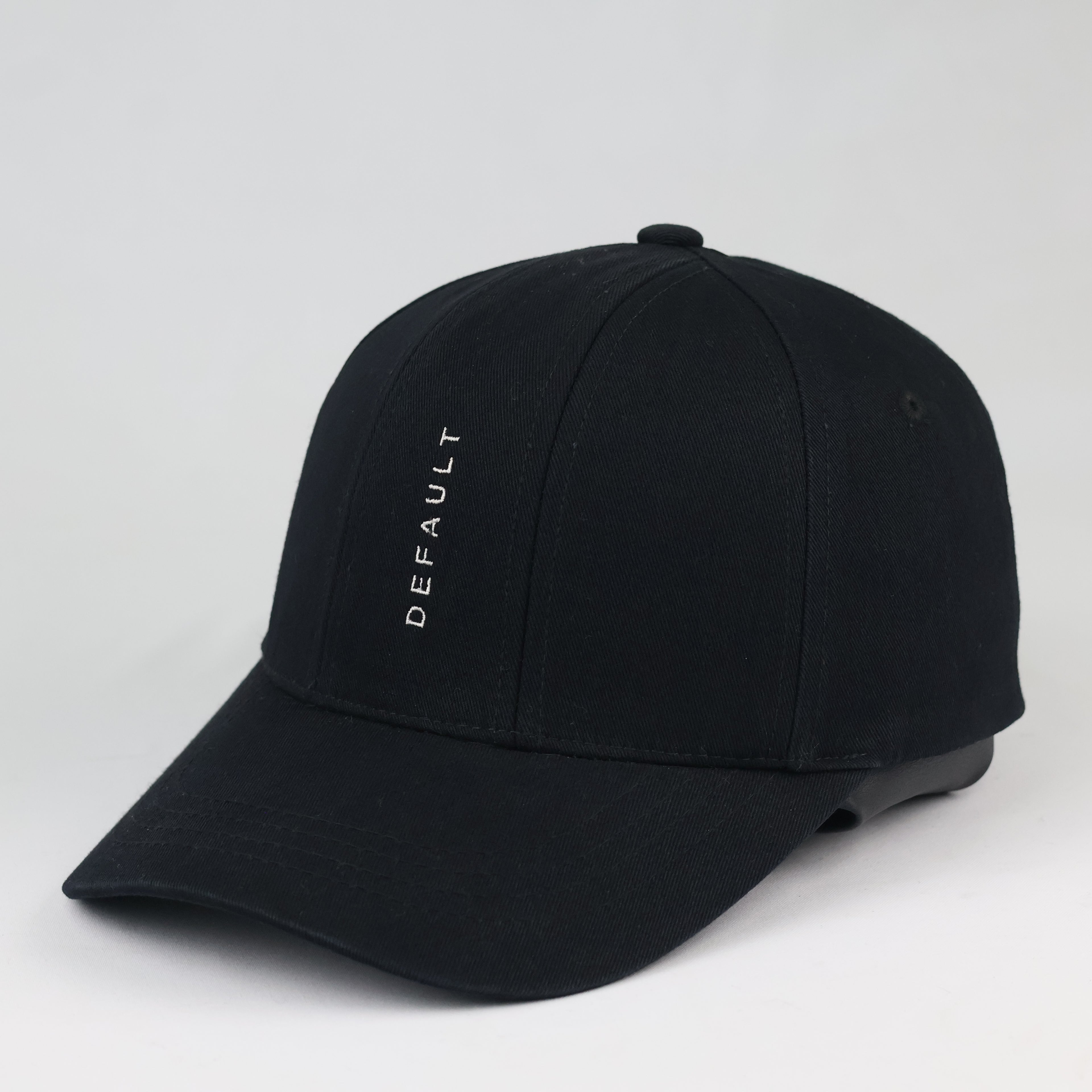 Default Vertical Logo Graphic Hat | Thrifted Black Cap 57-59cm