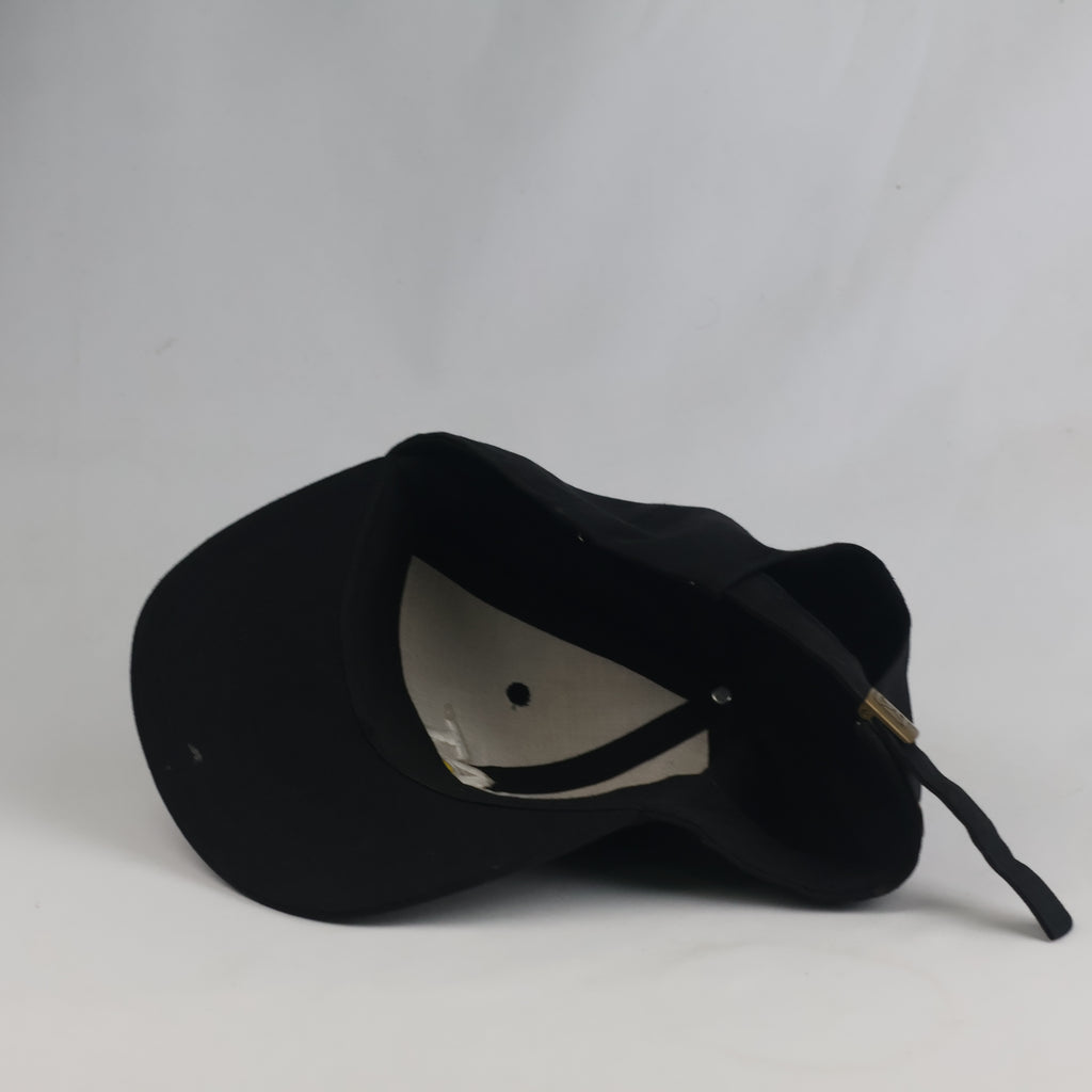Thrifted CAT Caterpillar Black Industrial Strapback Dad Hat | 10766