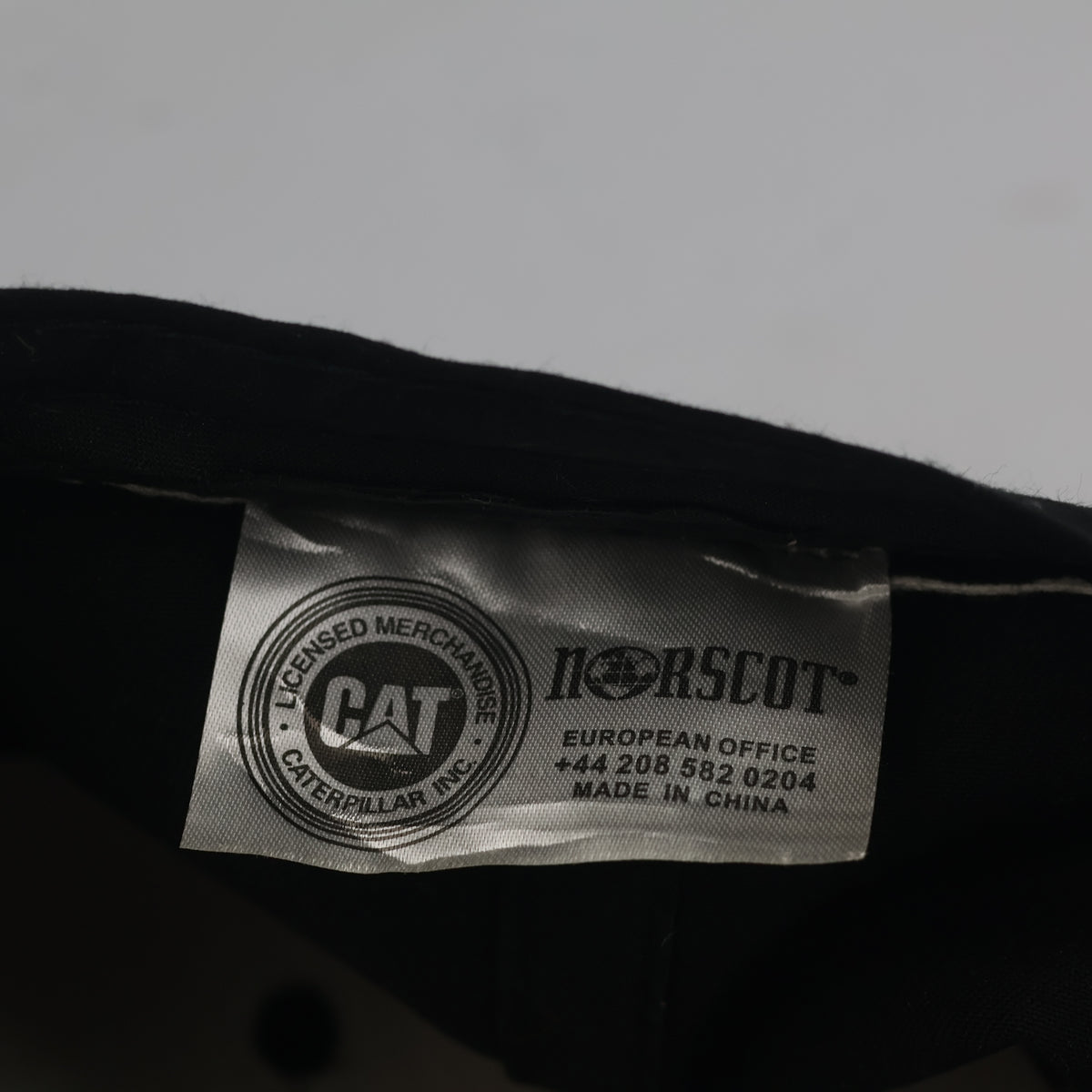 Thrifted CAT Caterpillar Black Industrial Strapback Dad Hat | 10766