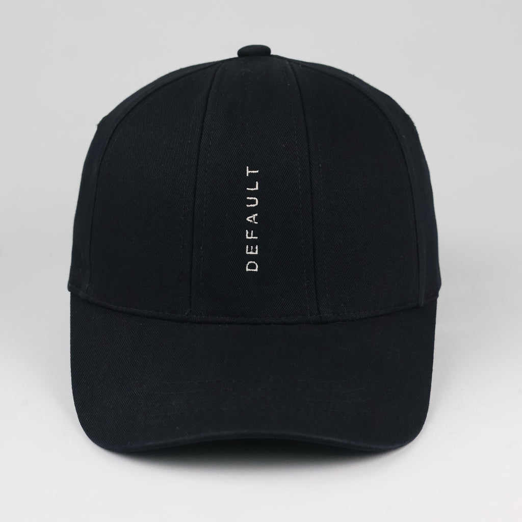 Default Vertical Logo Graphic Hat | Thrifted Black Cap 57-59cm