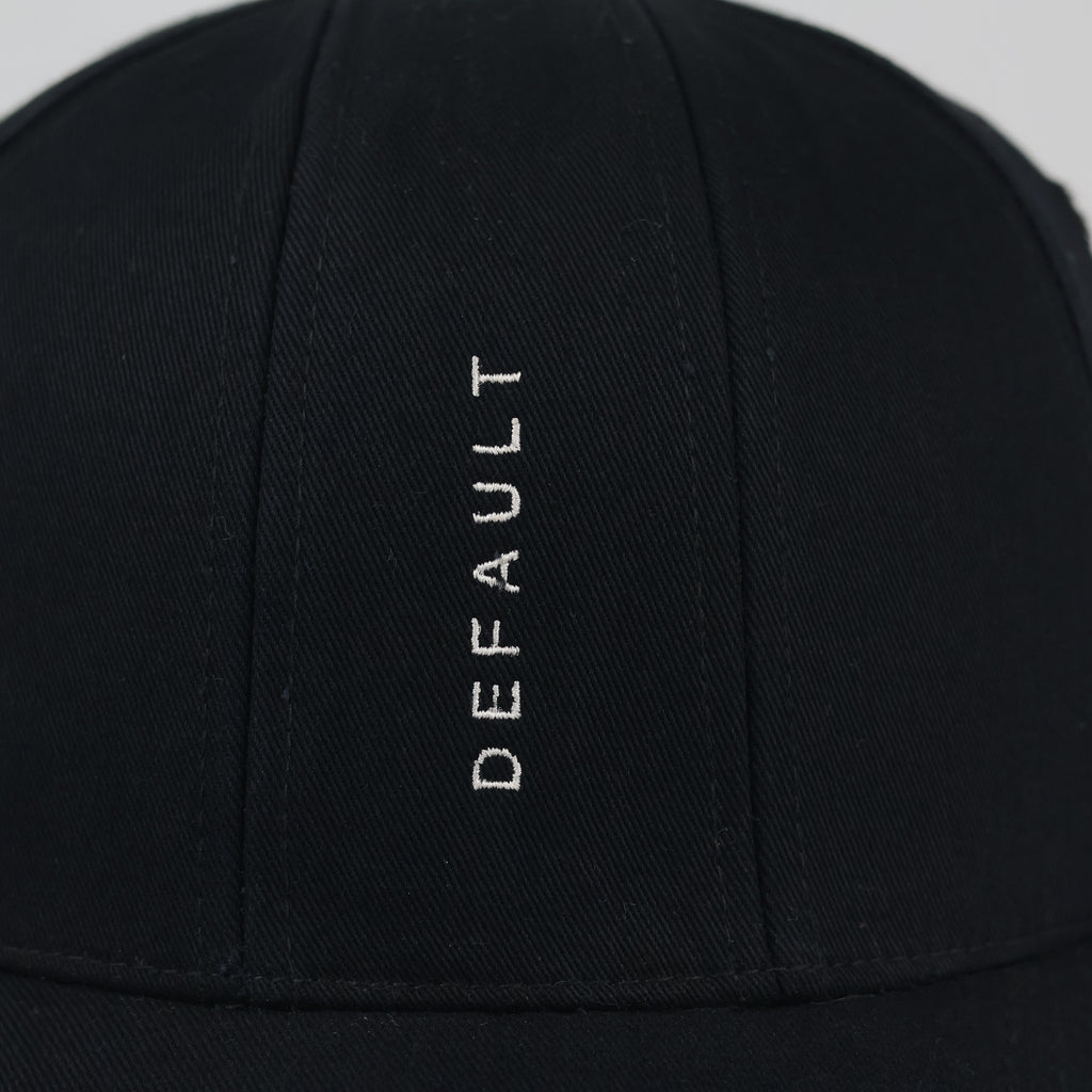 Default Vertical Logo Graphic Hat | Thrifted Black Cap 57-59cm